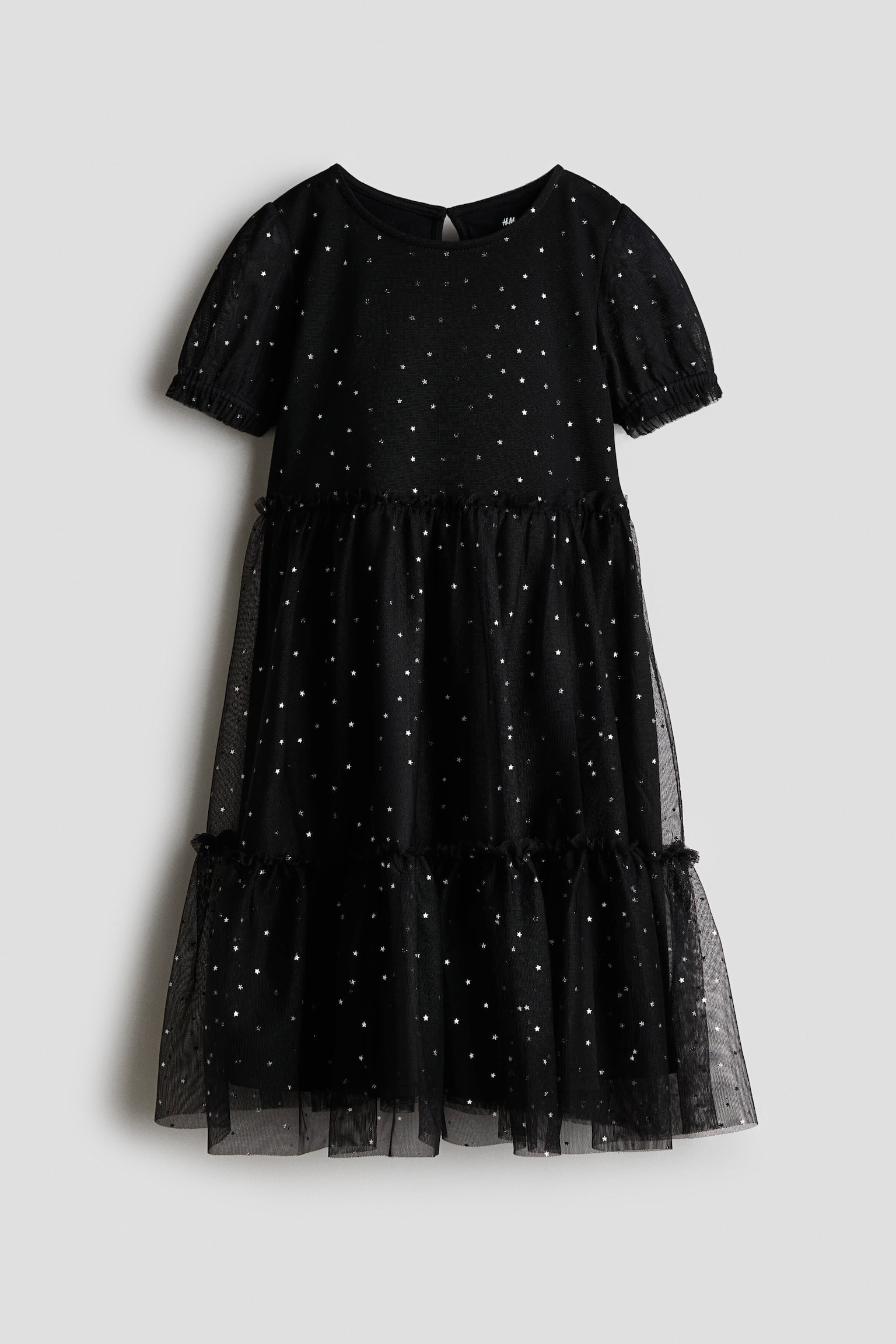 Детское платье H&M Foil-Print Tulle, цвет: Чёрный — фото 1