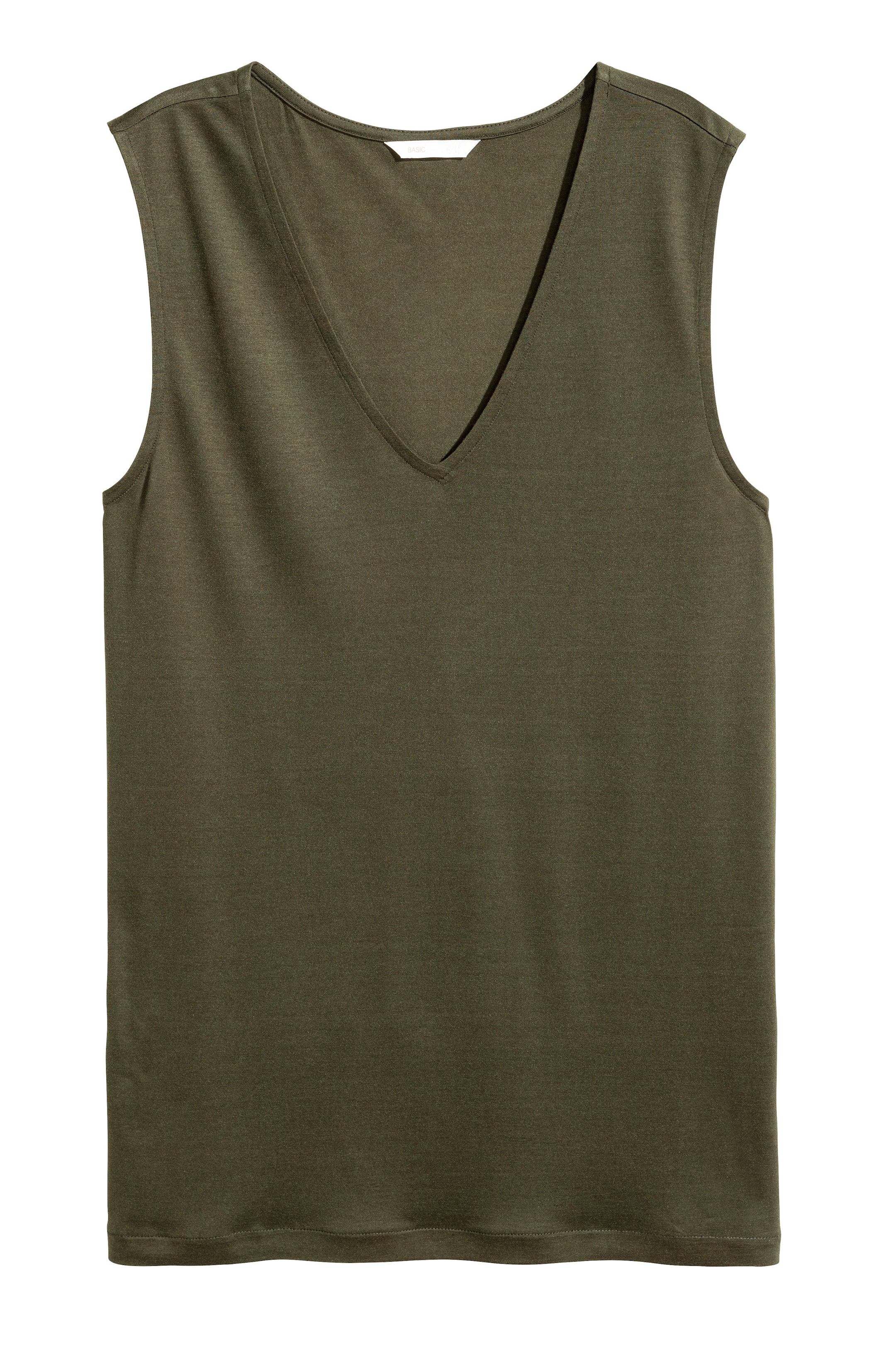Grotere afbeelding bekijken: Singlet van lyocell - Kakigroen - DAMES | H&M NL 1