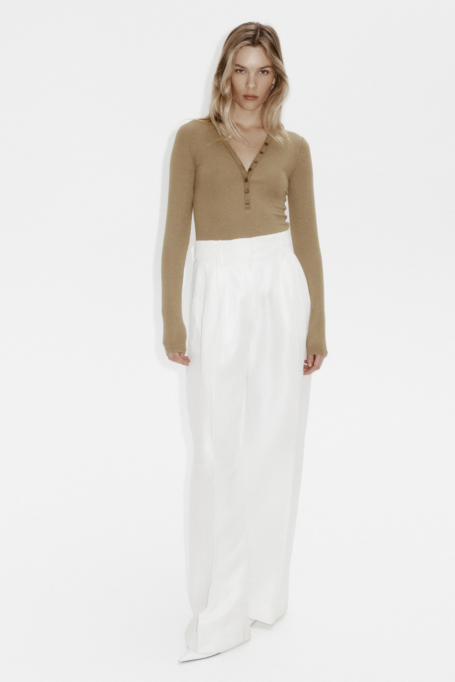 Ribbed jersey body - Khaki green - 4