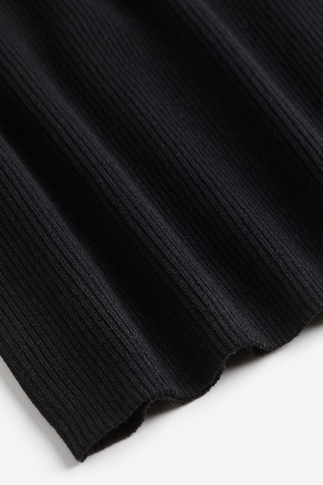 Rib-knit midi dress - Black/Cream/Striped/Black/Striped/Cream - 5