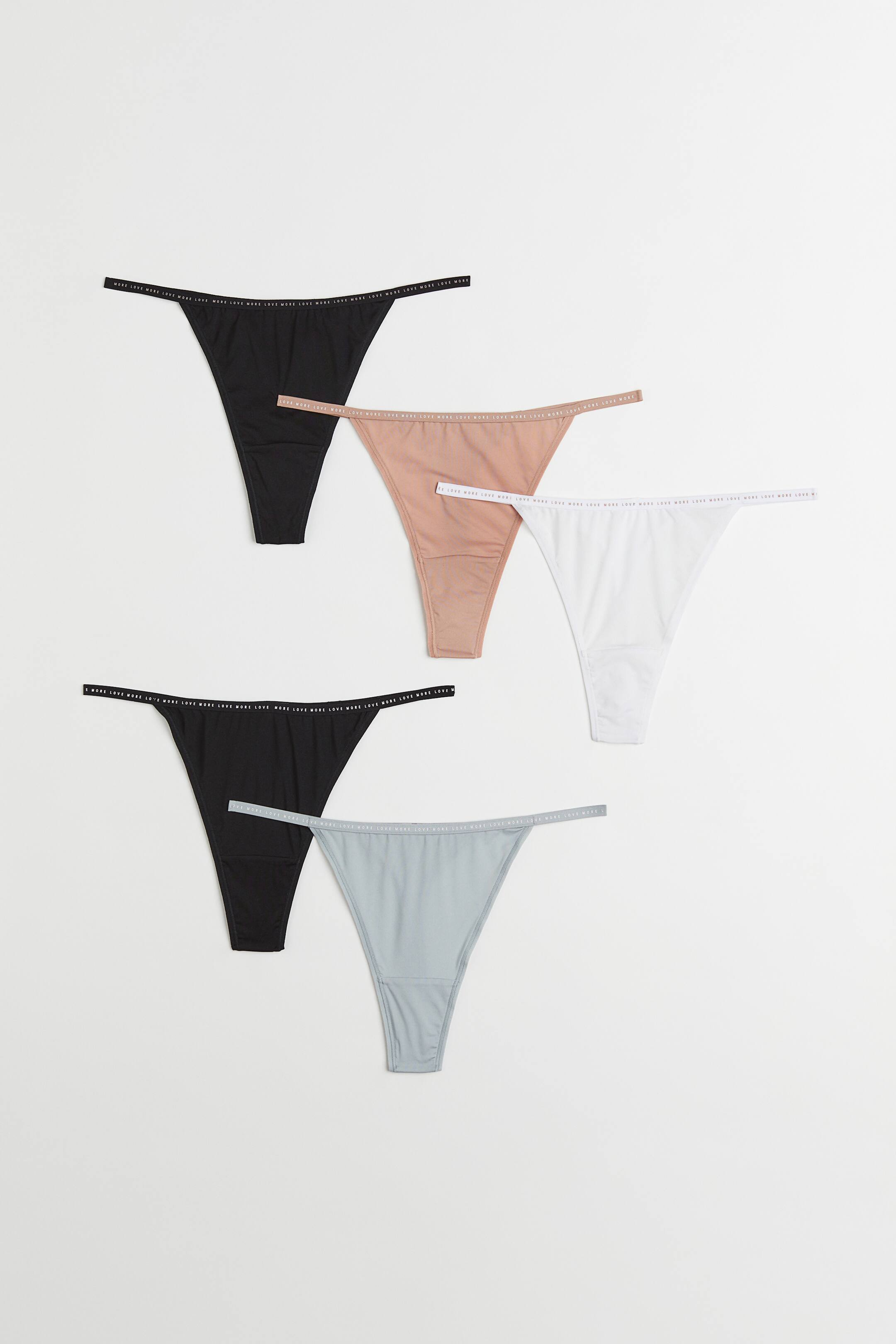 View larger image: 5-pack thong briefs - Pink/Blue/Black/White - Ladies | H&M 1