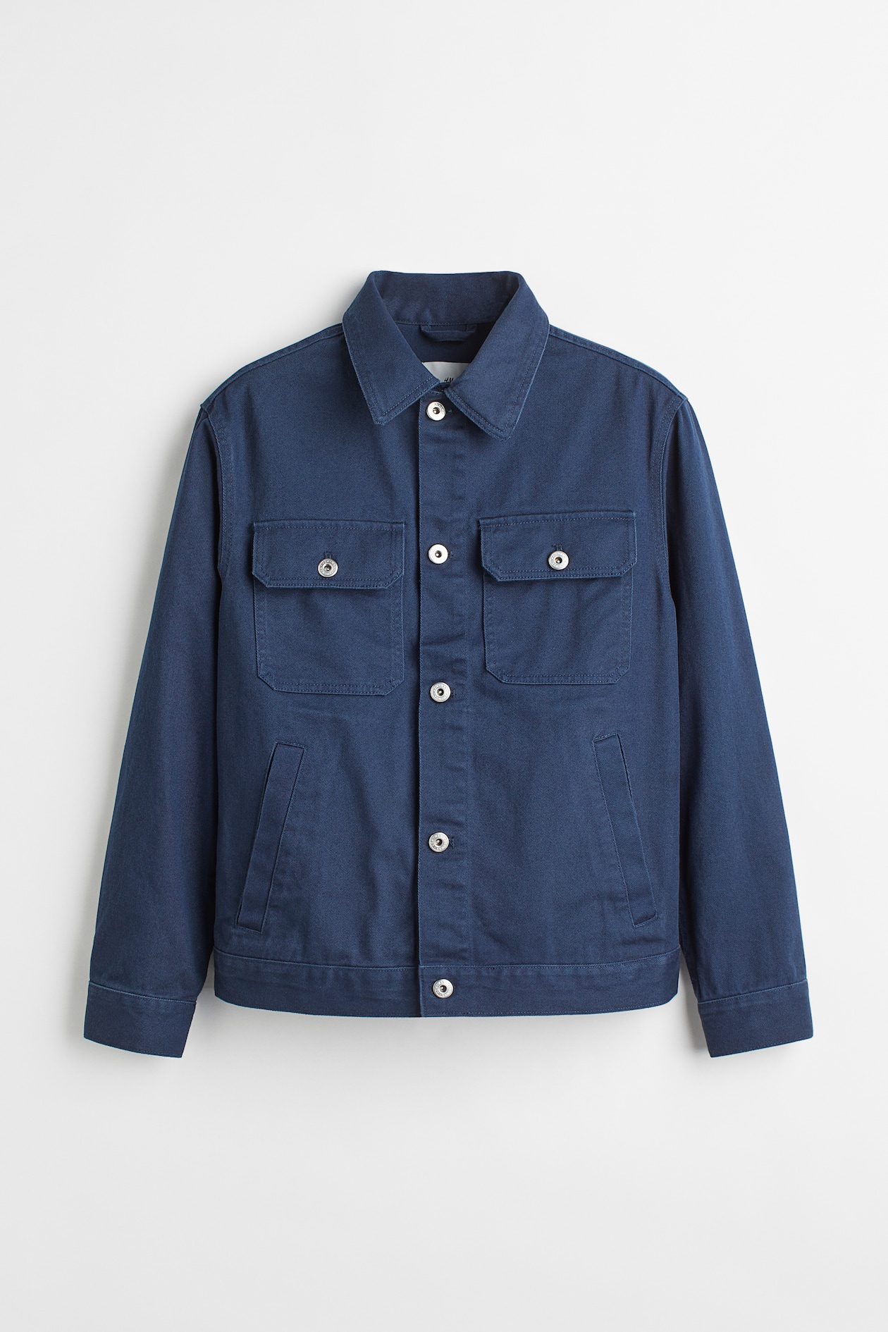 Cotton Twill Trucker Jacket - Long sleeve - Regular length - Blue - Men ...