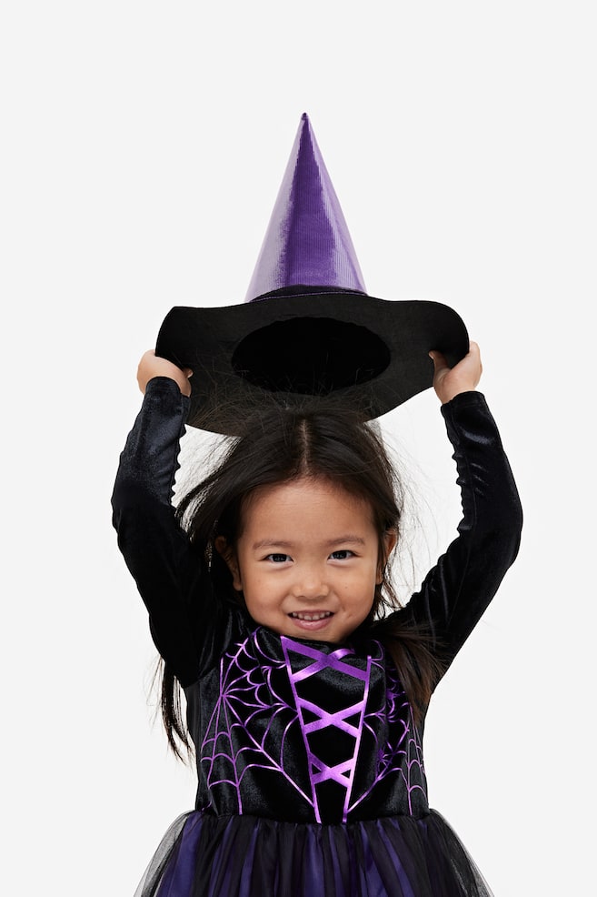 Chapeau de sorcière - Violet/noir - 3