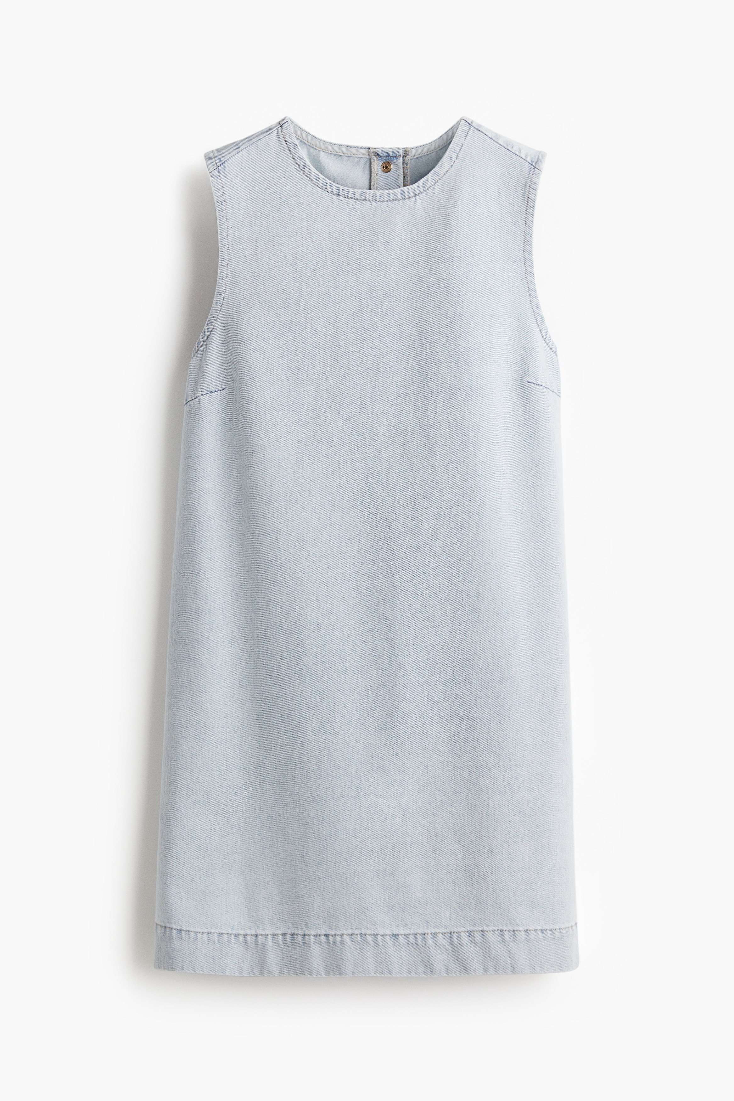 Vestido denim recto - Azul denim pálido/Azul denim