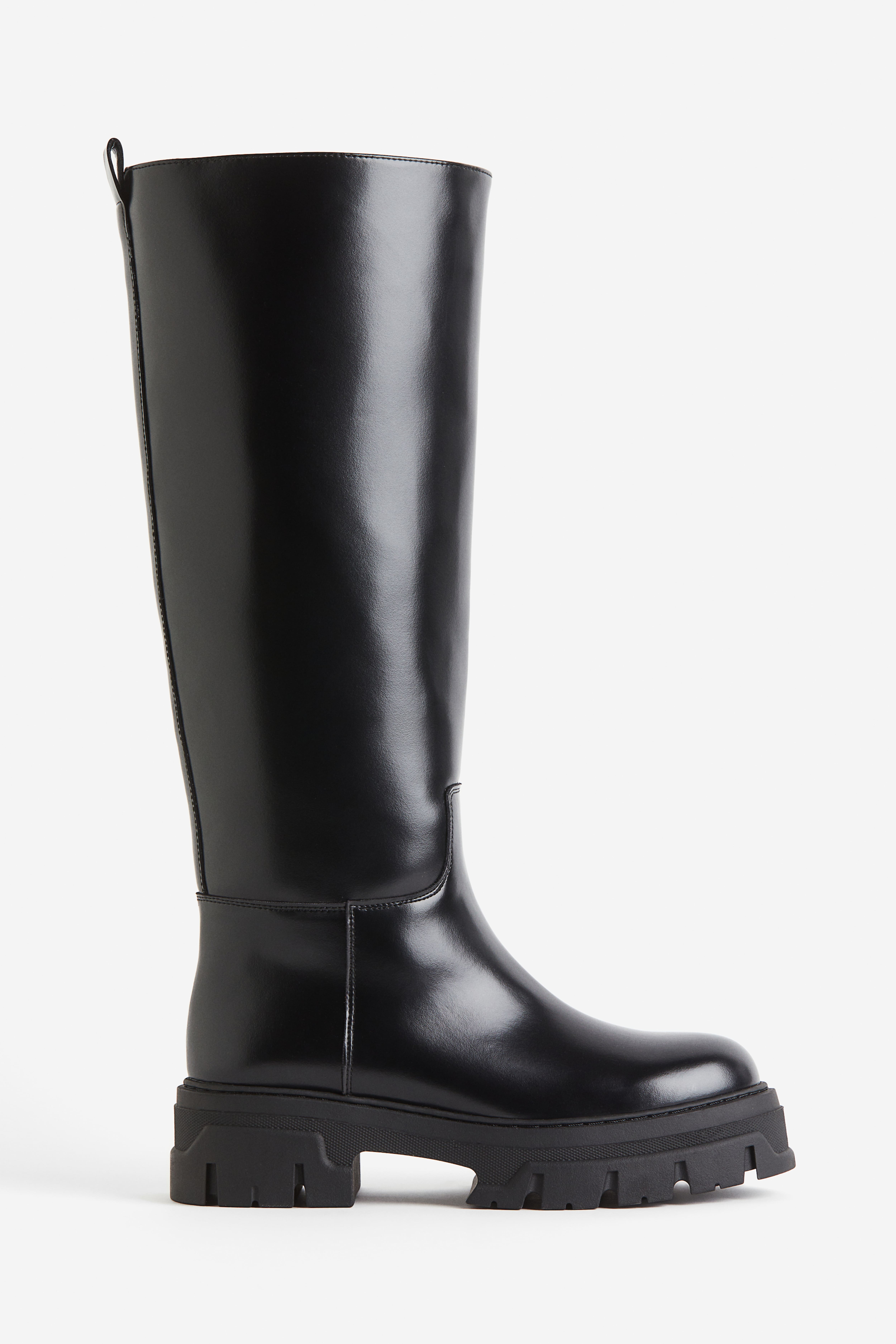 Ladies Black Knee high Boots Size 10 H M