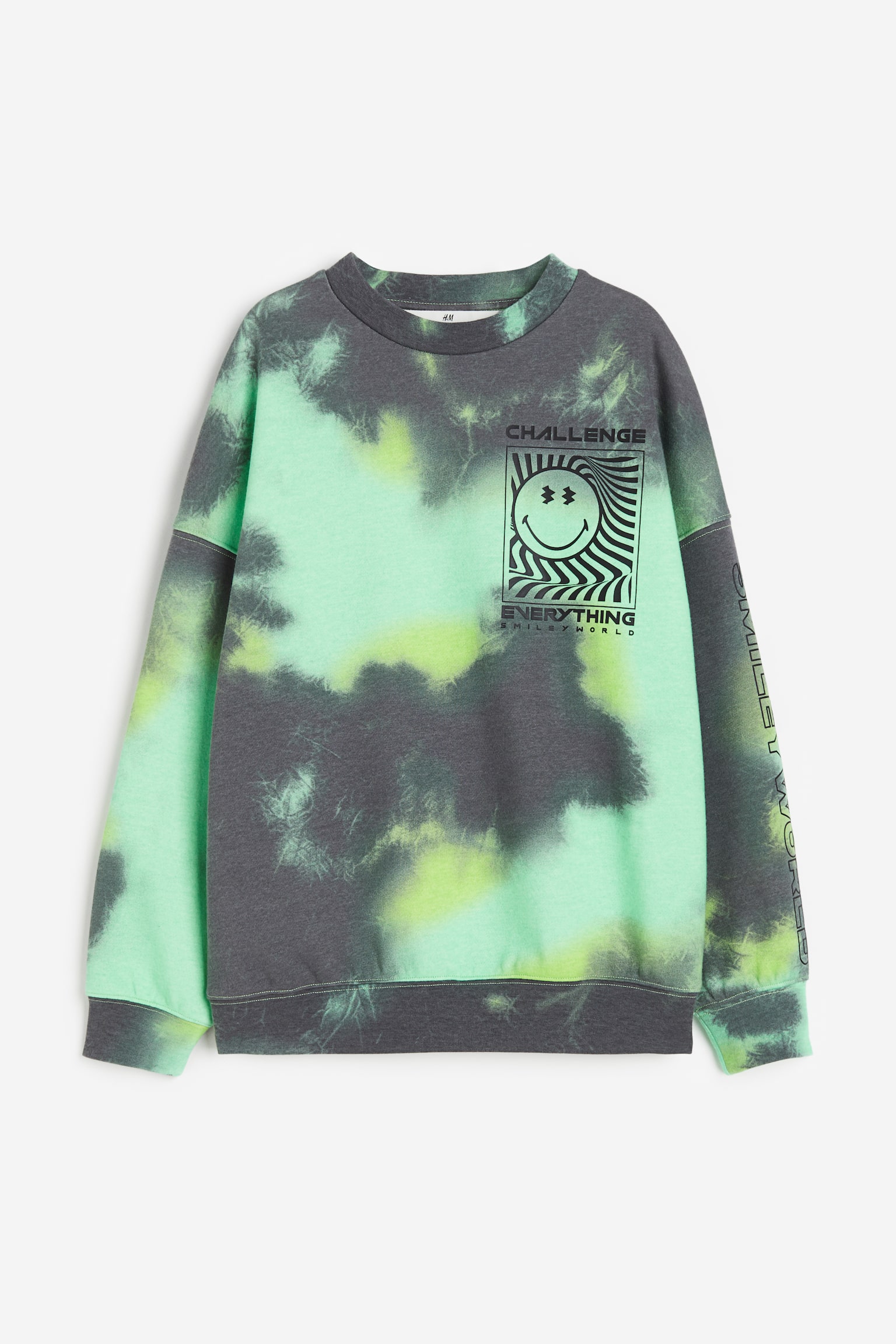 Printed sweatshirt - Mint green/SmileyWorld® - 1