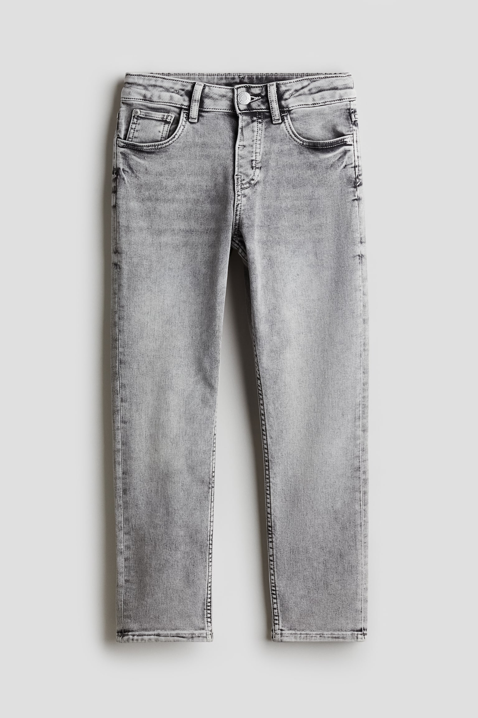 Relaxed Tapered Fit Jeans - Light grey/Dark denim blue - 1