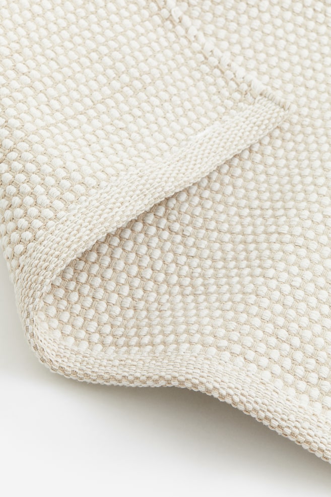 Tapis en coton texturé - Écru/beige - 2