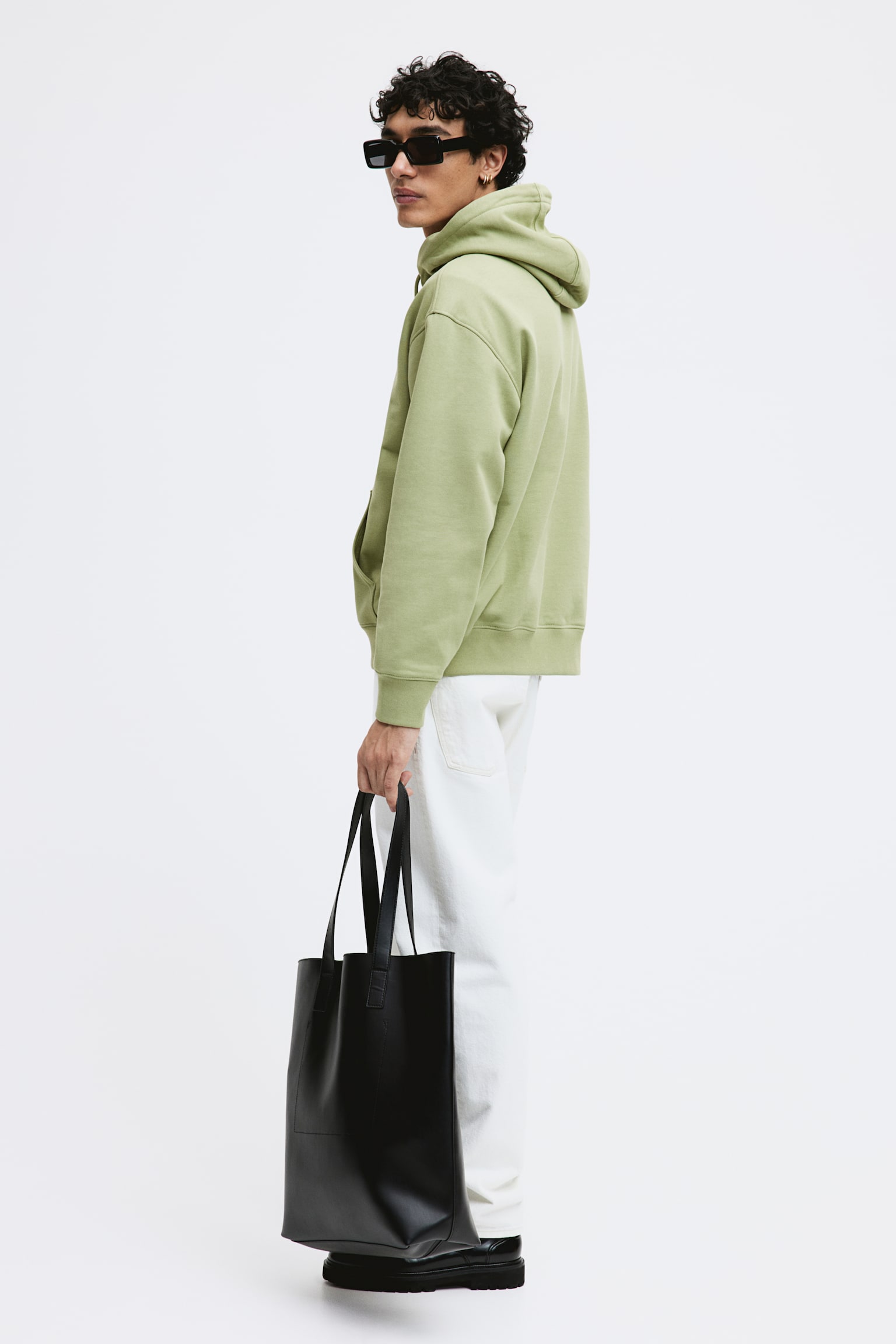 Regular Fit Hoodie - Green/Cream/Black - 3