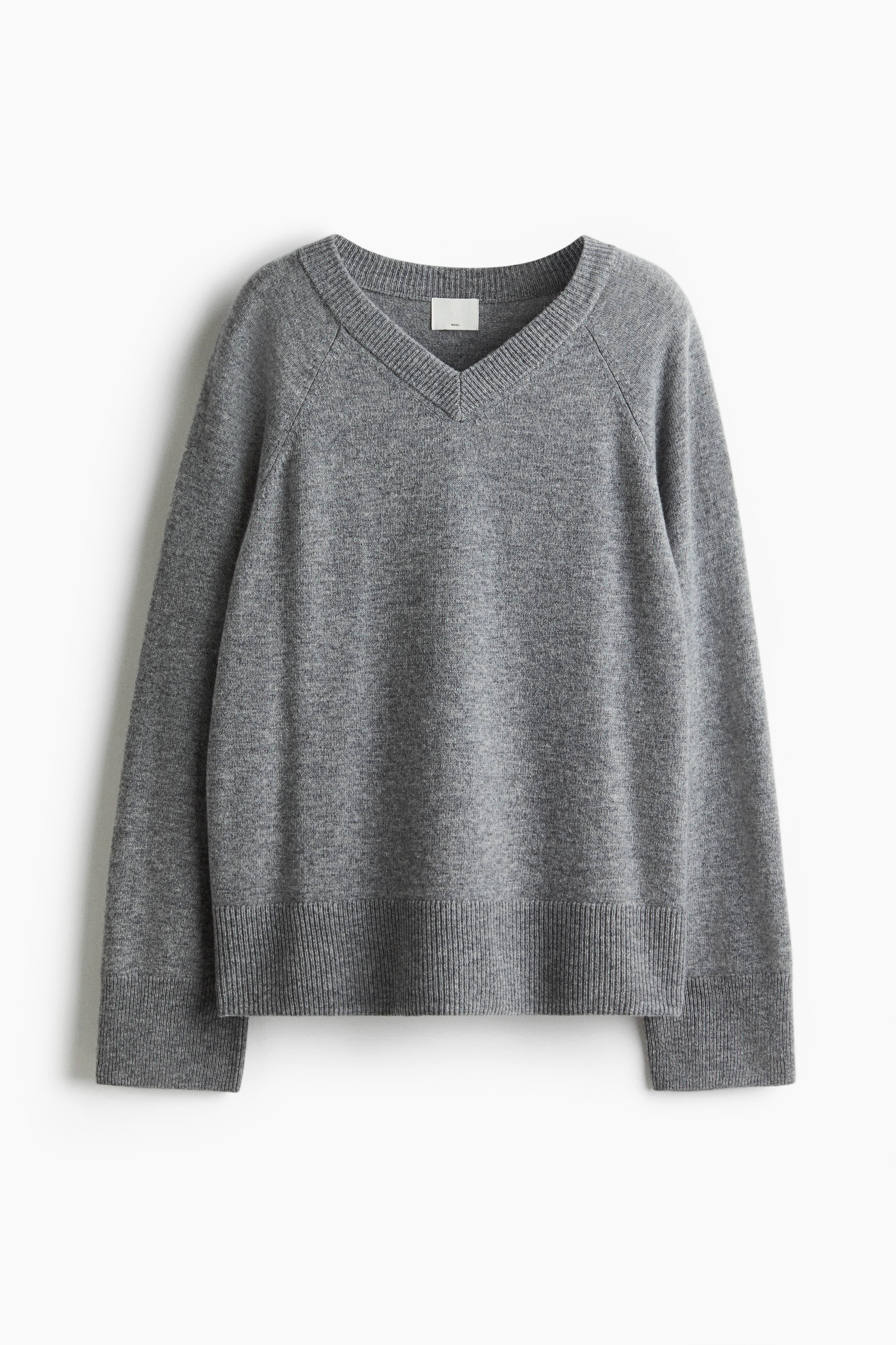 Oversized wool jumper - Grey/Brown/Bright red/Brown