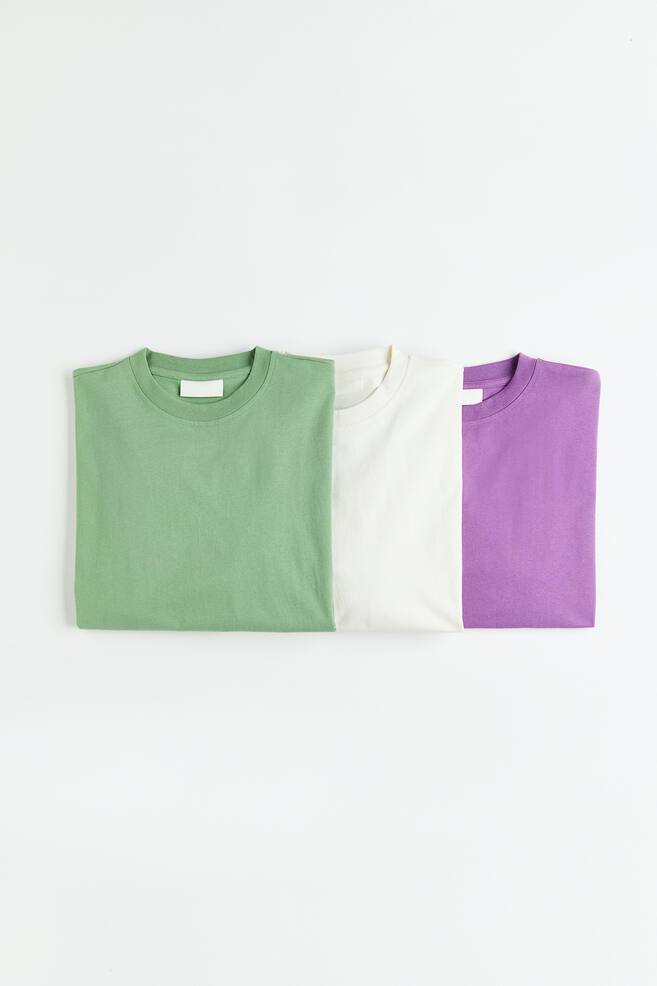 Oversized Fit Cotton top - Off-white/Black/Forest green/Fern green/dc - 7