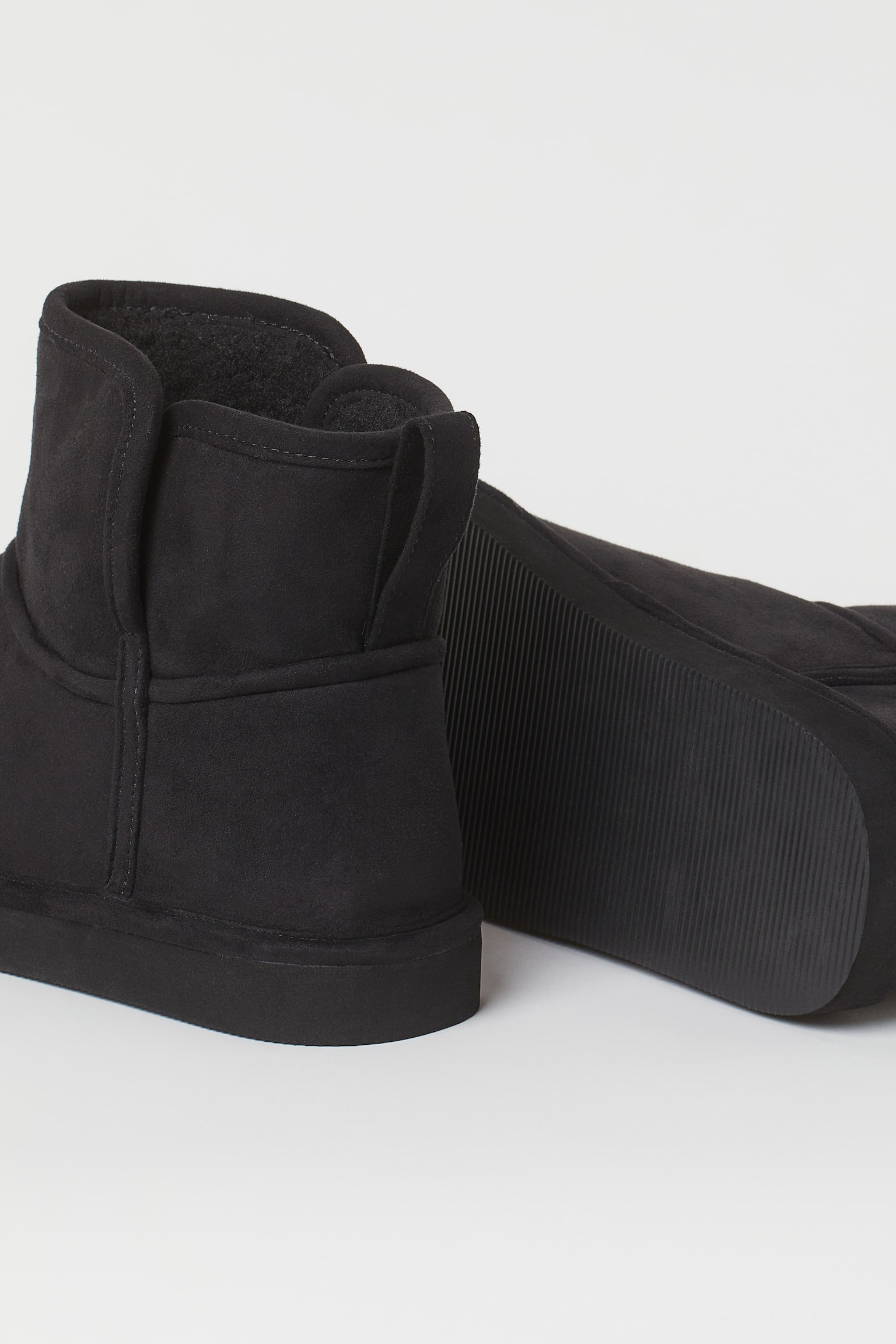 Warm Lined Boots - Black/Dark greige - 2