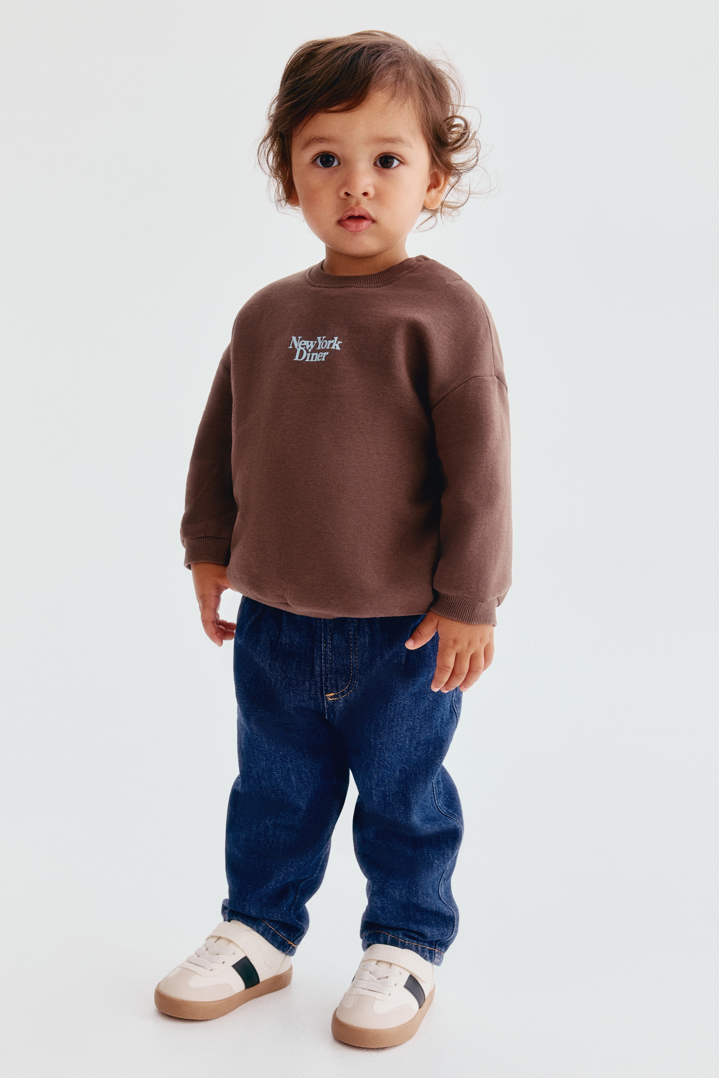 2-piece sweatshirt and joggers set - Brown/New York Diner