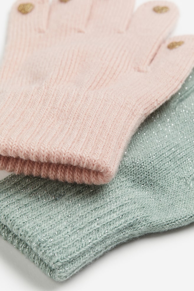 2-pack gloves - Powder pink/Sage green - 2
