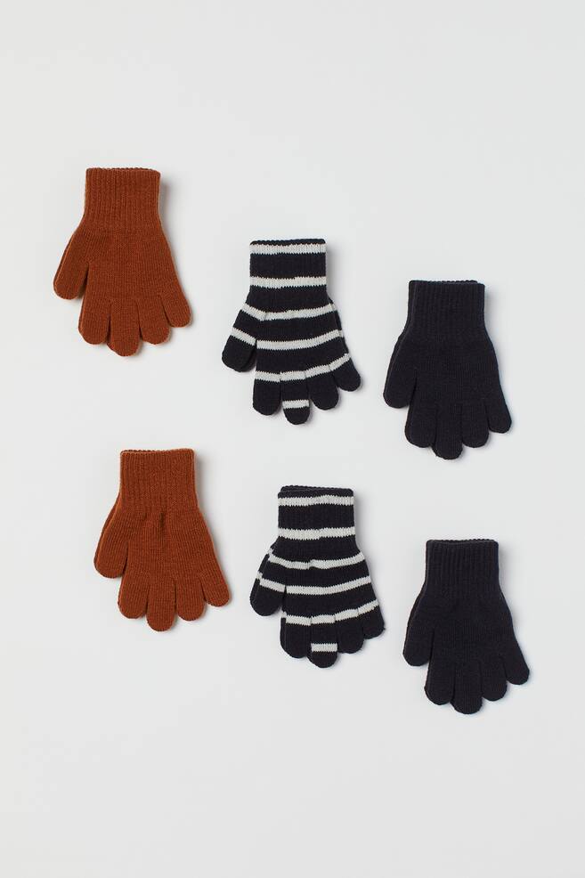 6-pack gloves - Brown/Striped