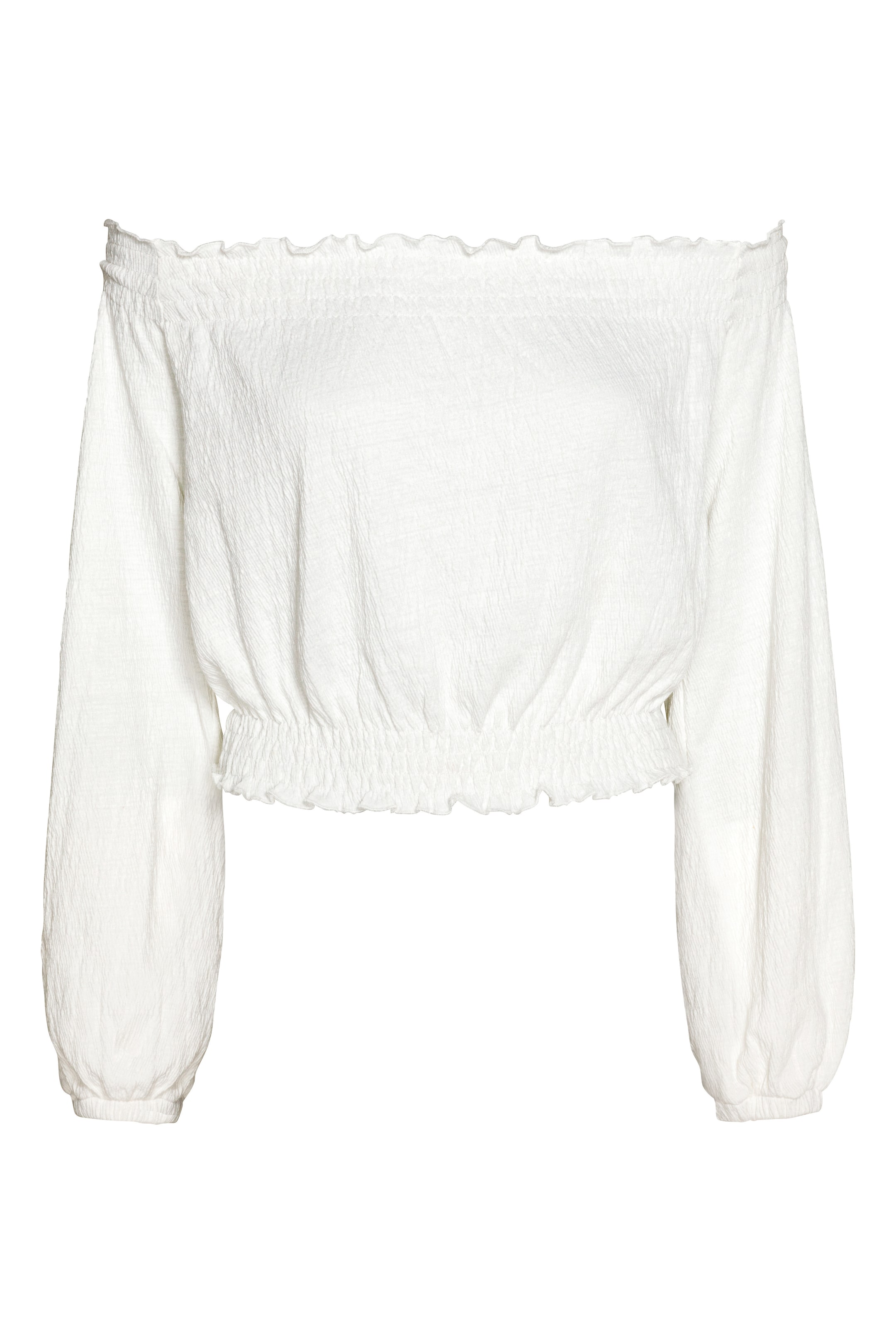 View larger image: Off-the-shoulder top - White - Ladies | H&M GB 1