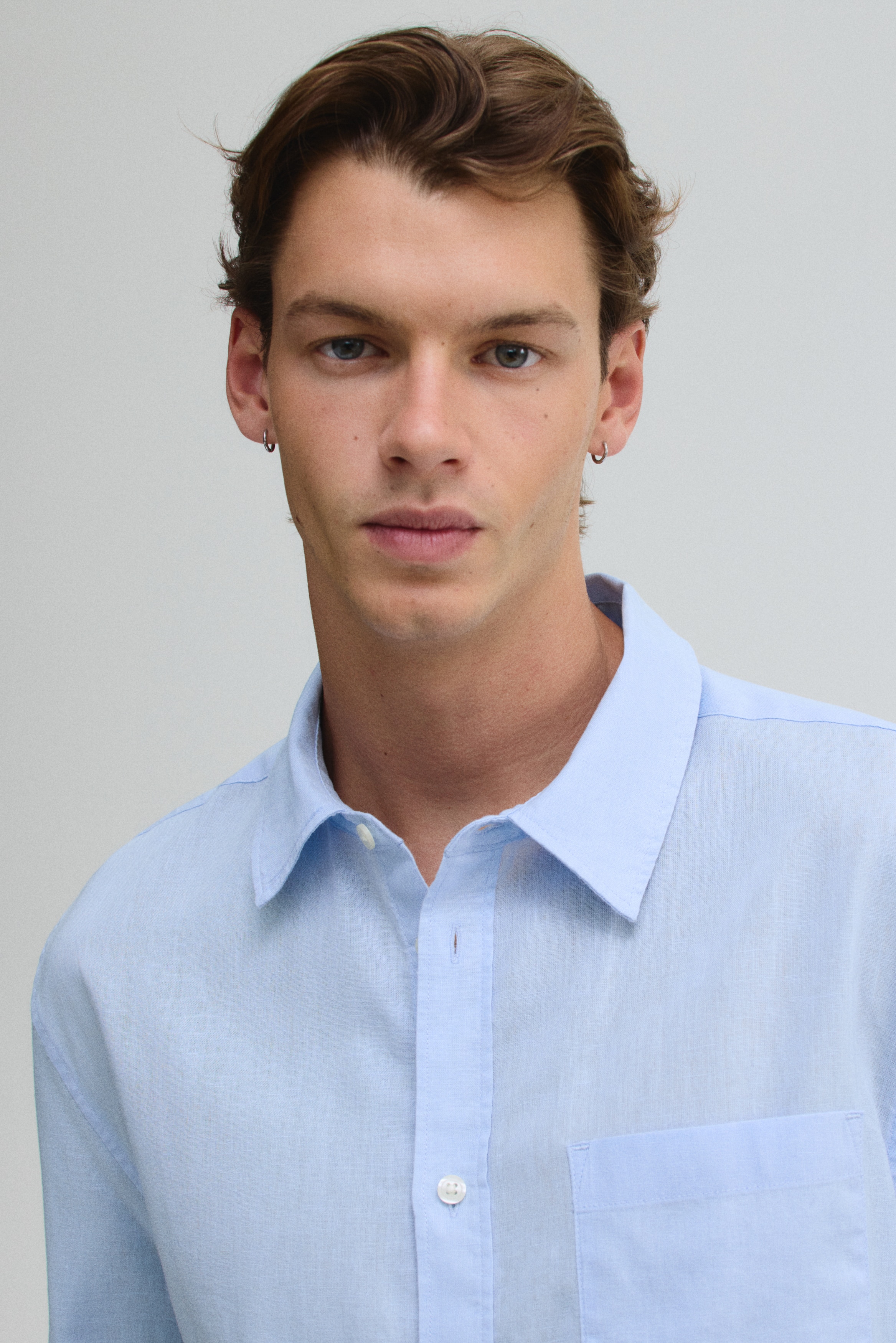 Regular Fit Linen-blend shirt