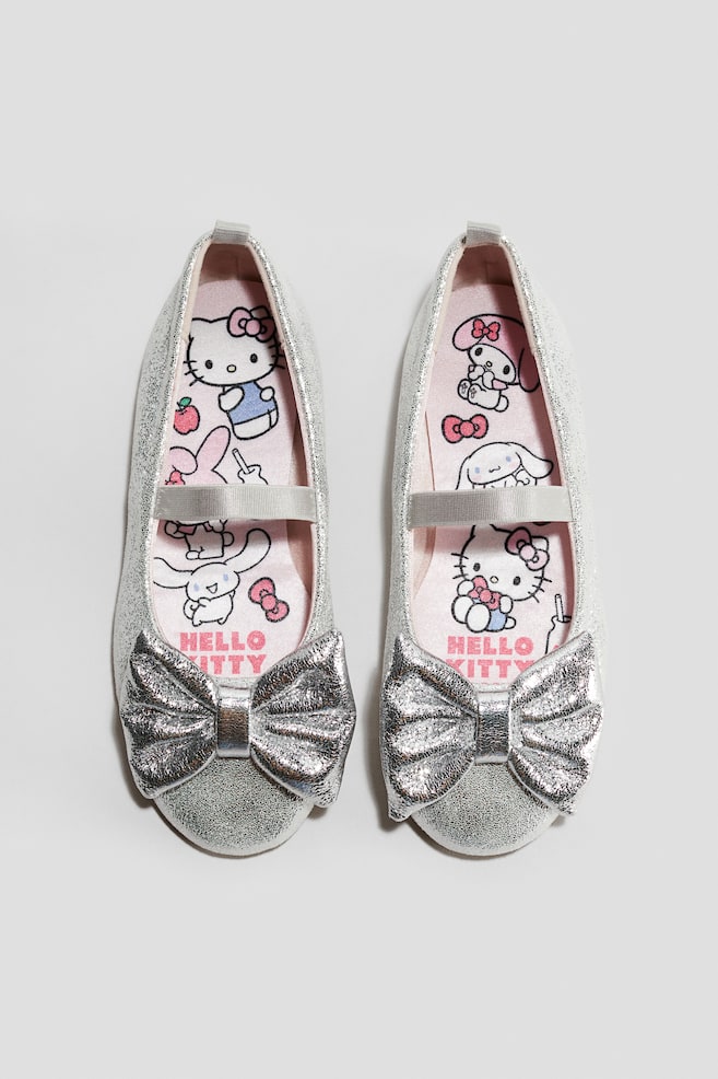 Ballerines scintillantes avec nœud - Argenté/Hello Kitty/Rose/La Reine des neiges - 1