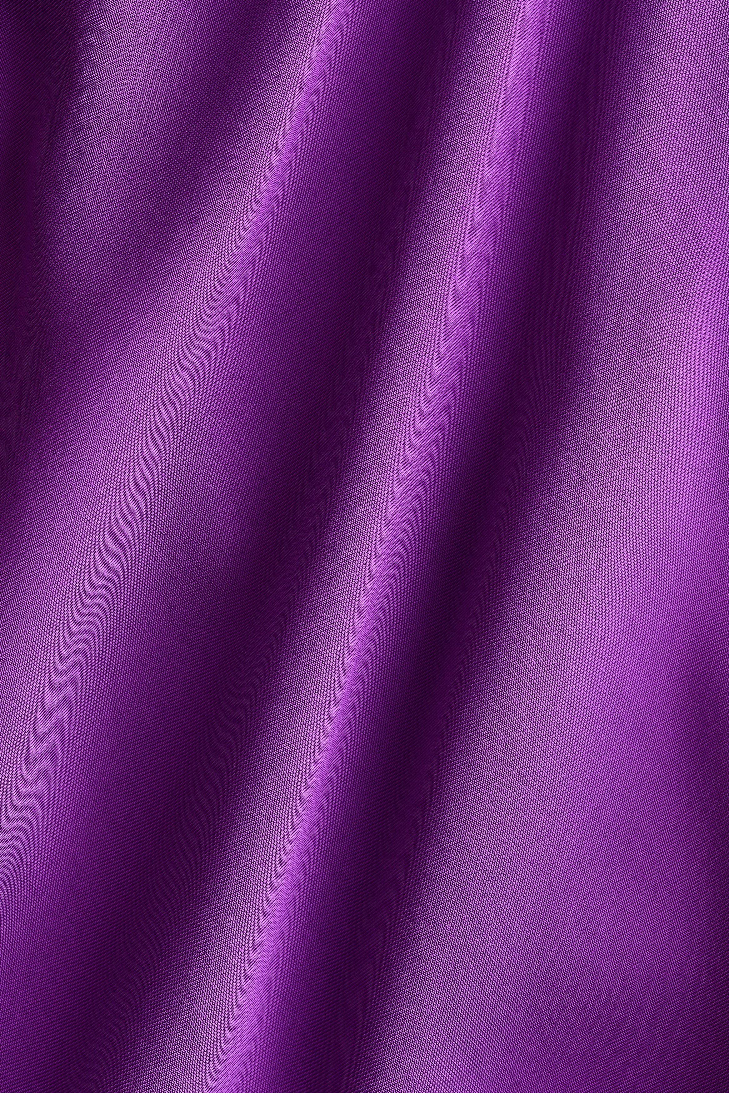 purple satin dress h&m H&M Women's Draped Satin Dress - Purple