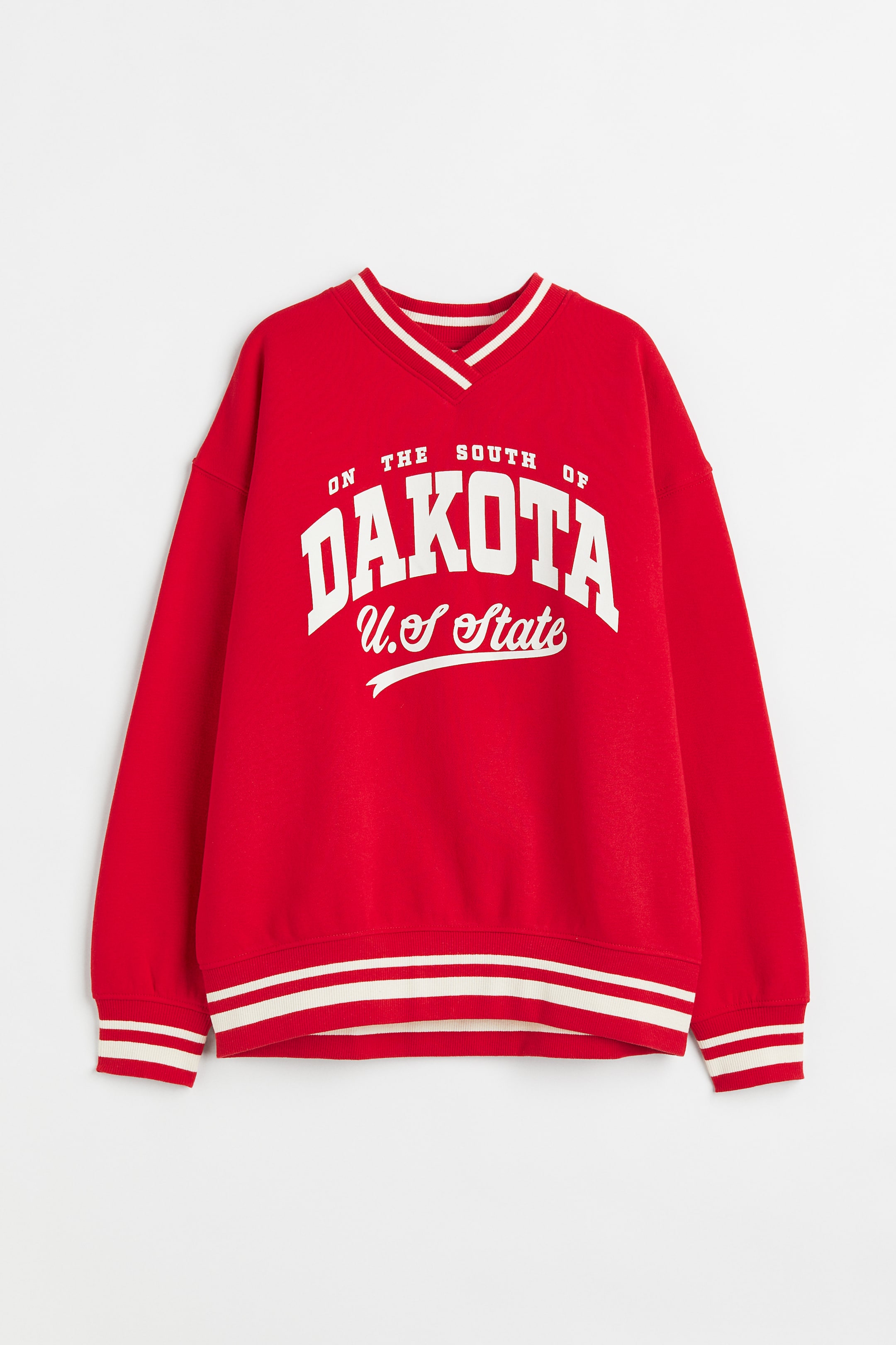 Xem ảnh lớn hơn: Áo nỉ dáng thụng - Màu đỏ/Dakota | H&M VN 1