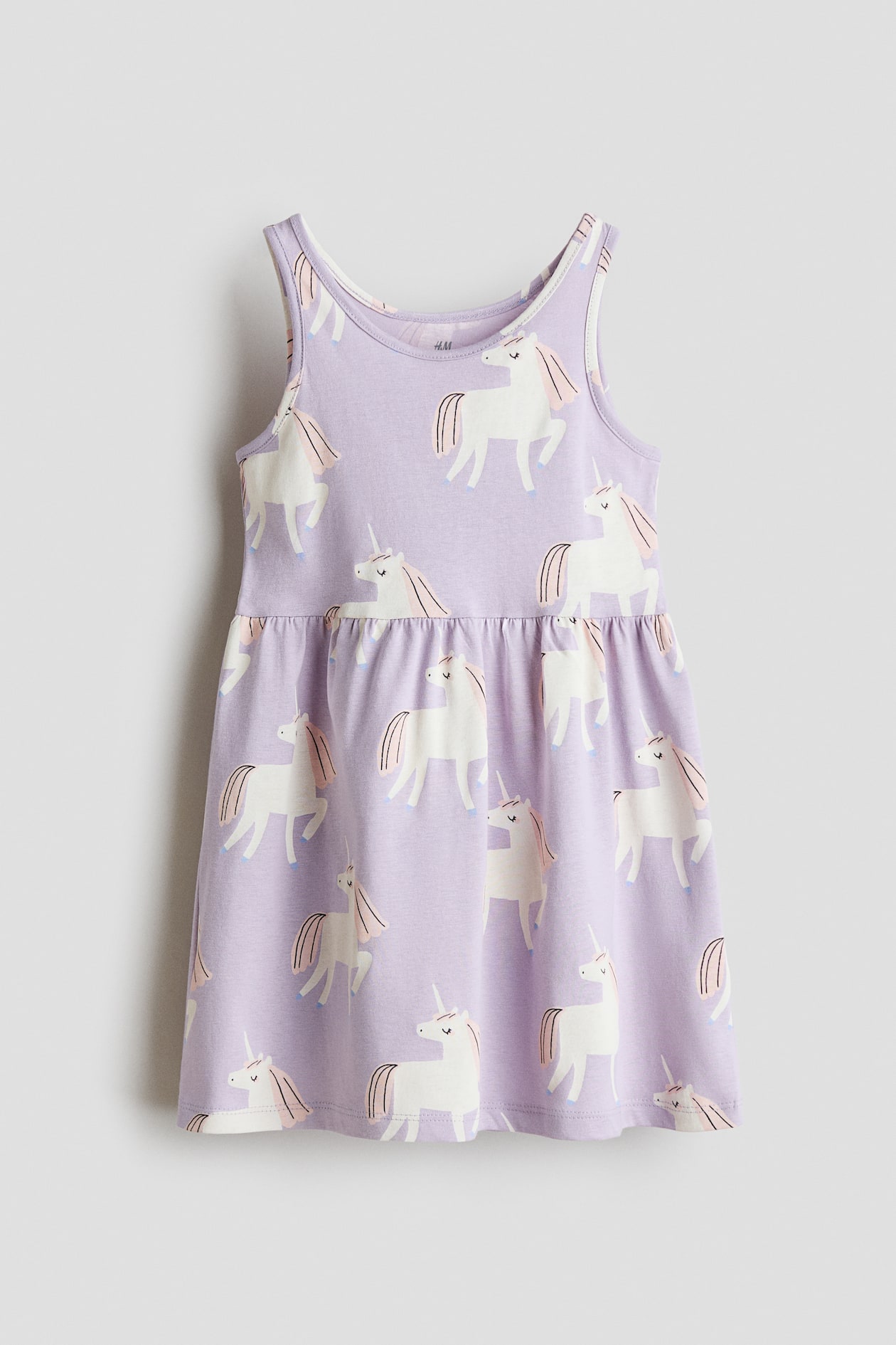 unicorn cotton dress Handmade Cotton Unicorn & Pegasus Print full Swing Dress