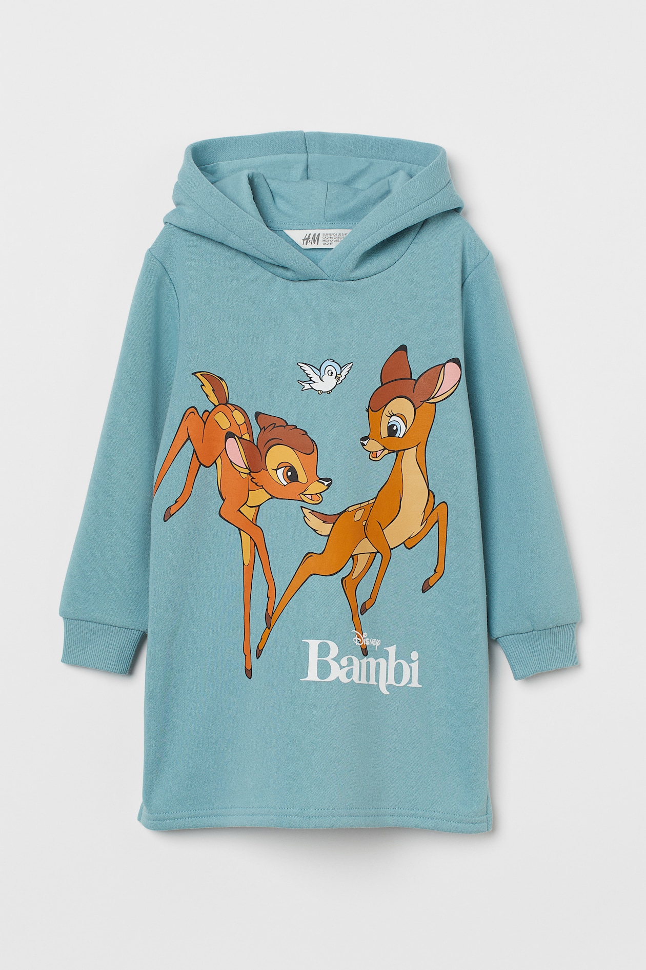 Abito in felpa con stampa Turchese/Bambi BAMBINO H&M IT