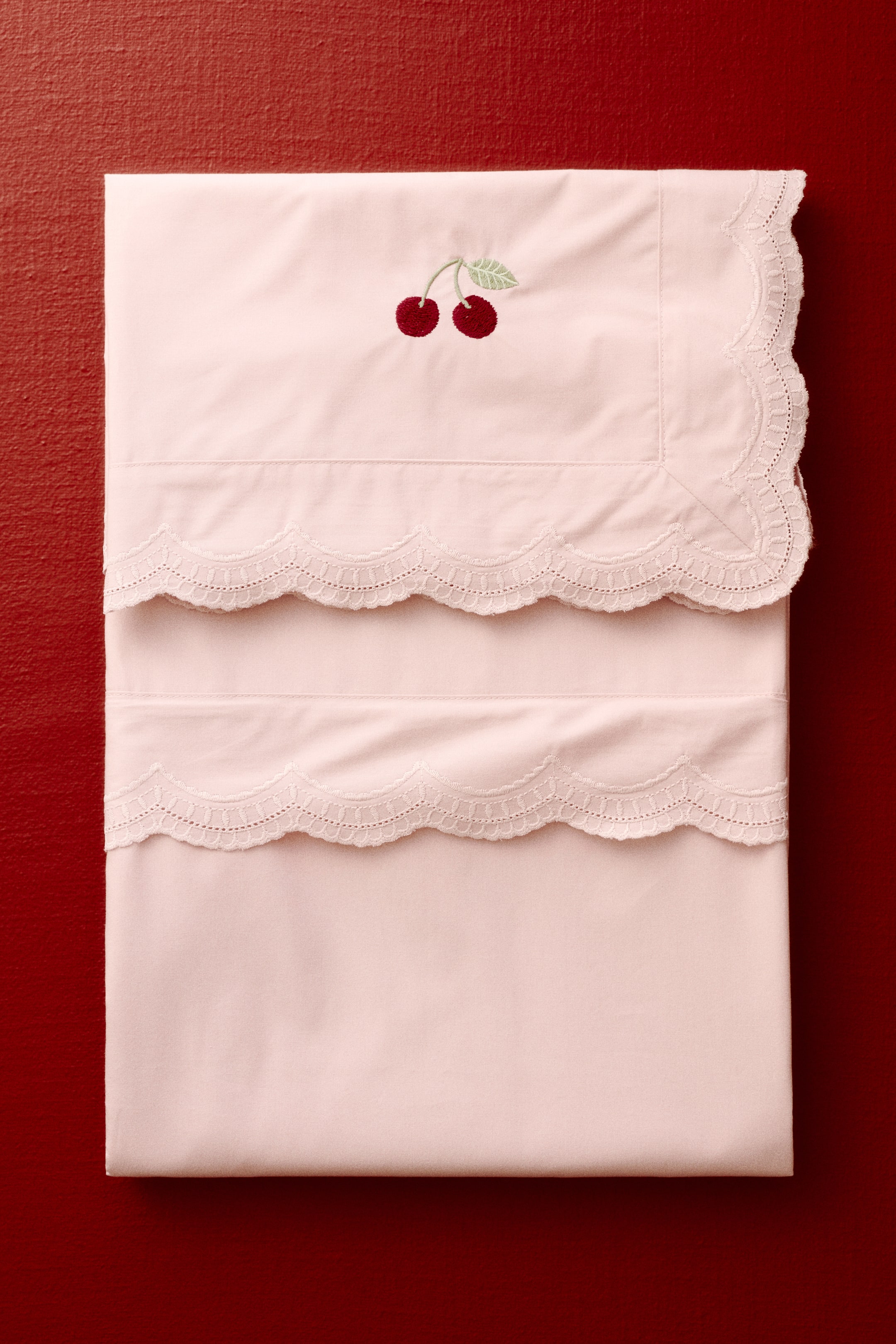 Embroidered-Detail Crib Duvet Cover Set