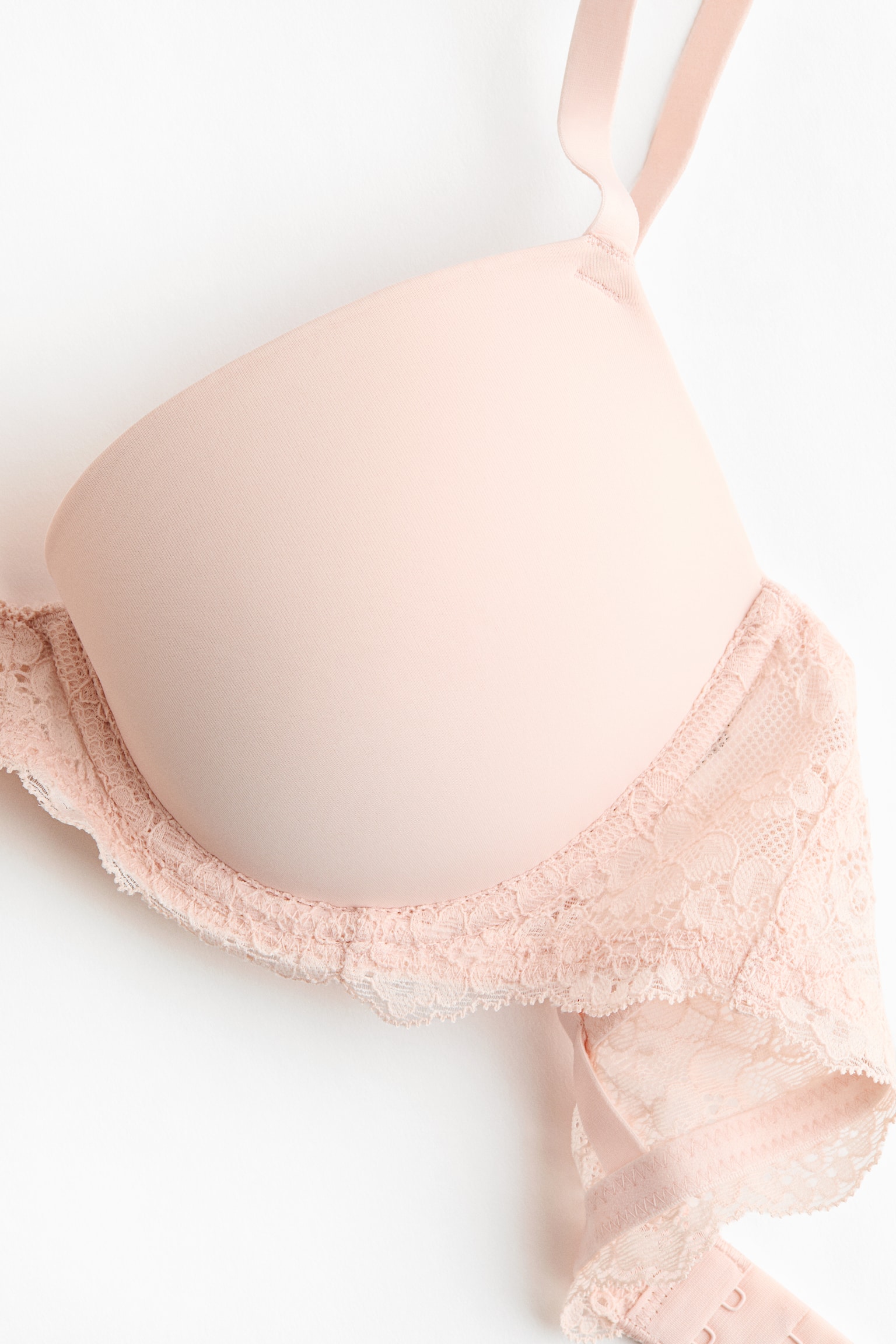 Microfibre push-up bra - Light peach pink/Black - 2