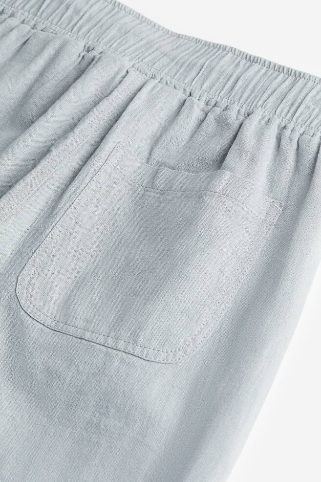Loose Fit linen-blend trousers - Light grey-blue/Light beige/Light khaki green/White/dc - 3