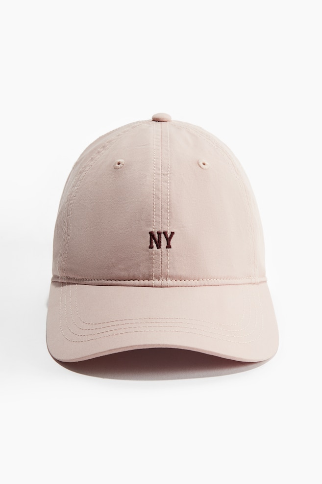 Casquette en sergé avec détail brodé - Rose ancien/NY/Beige clair/NY - 1