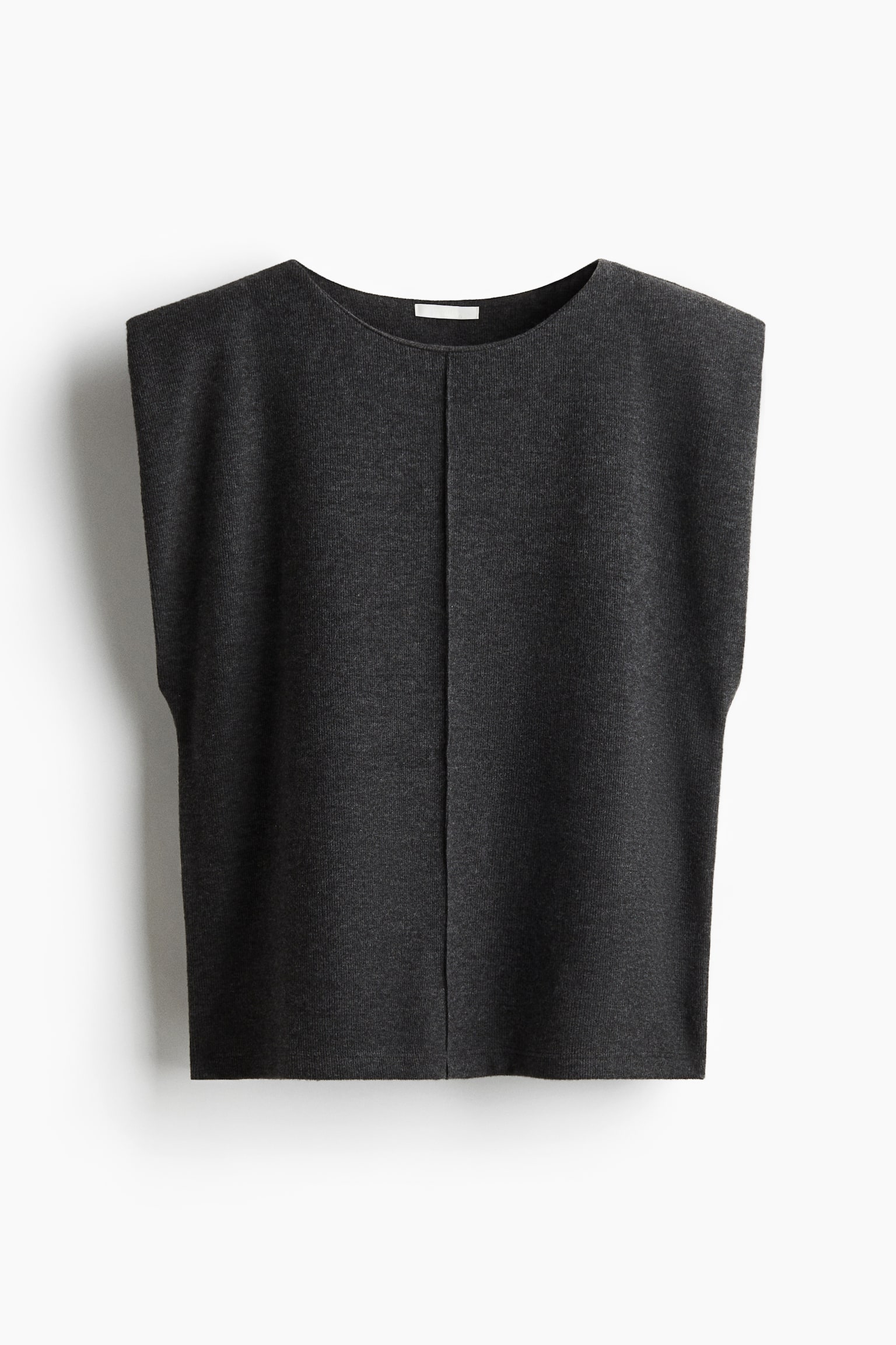 Женский топ H&M Knit Top, цвет: Тёмный серый меланжевый — фото 1