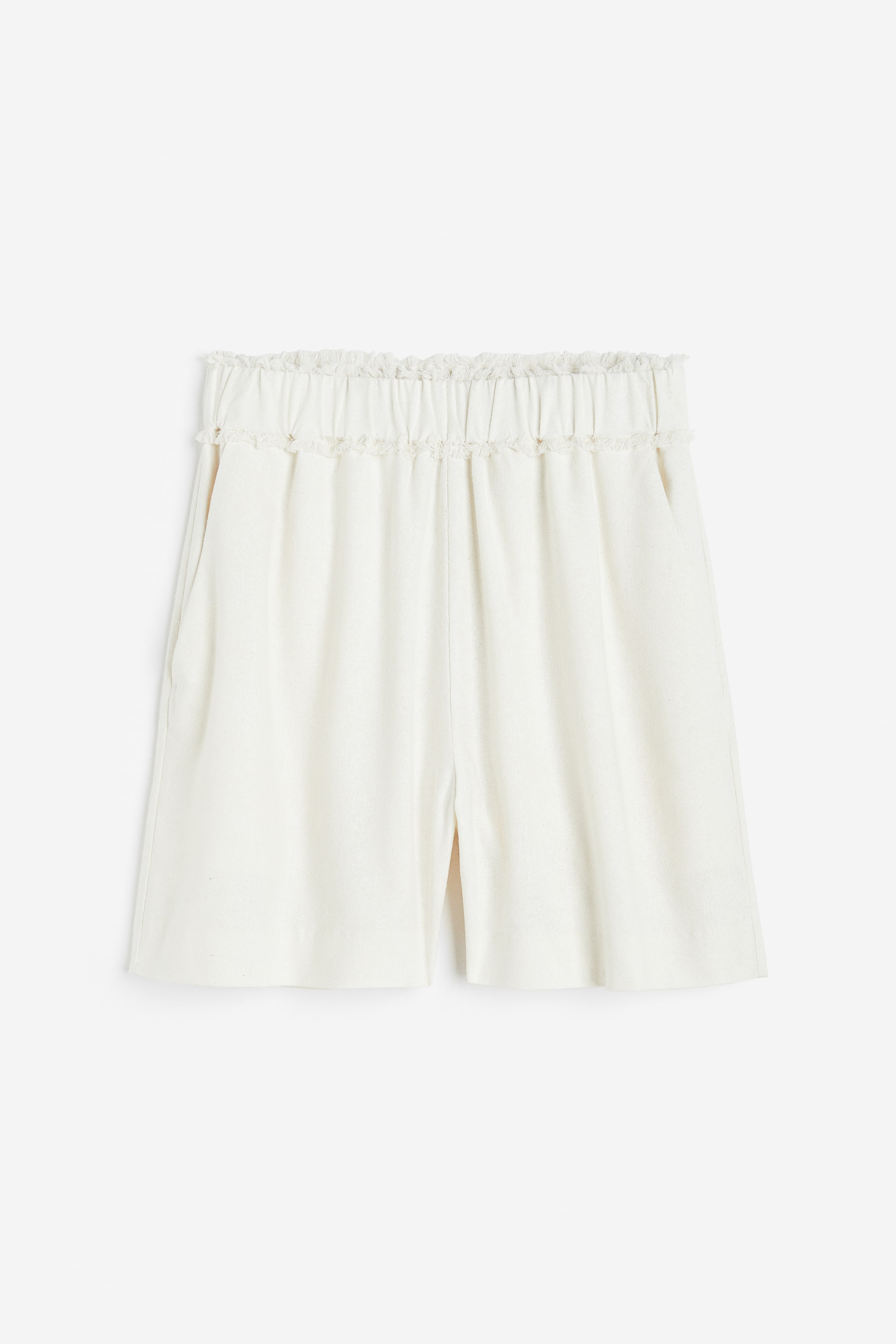 Fringe-trimmed Silk Shorts