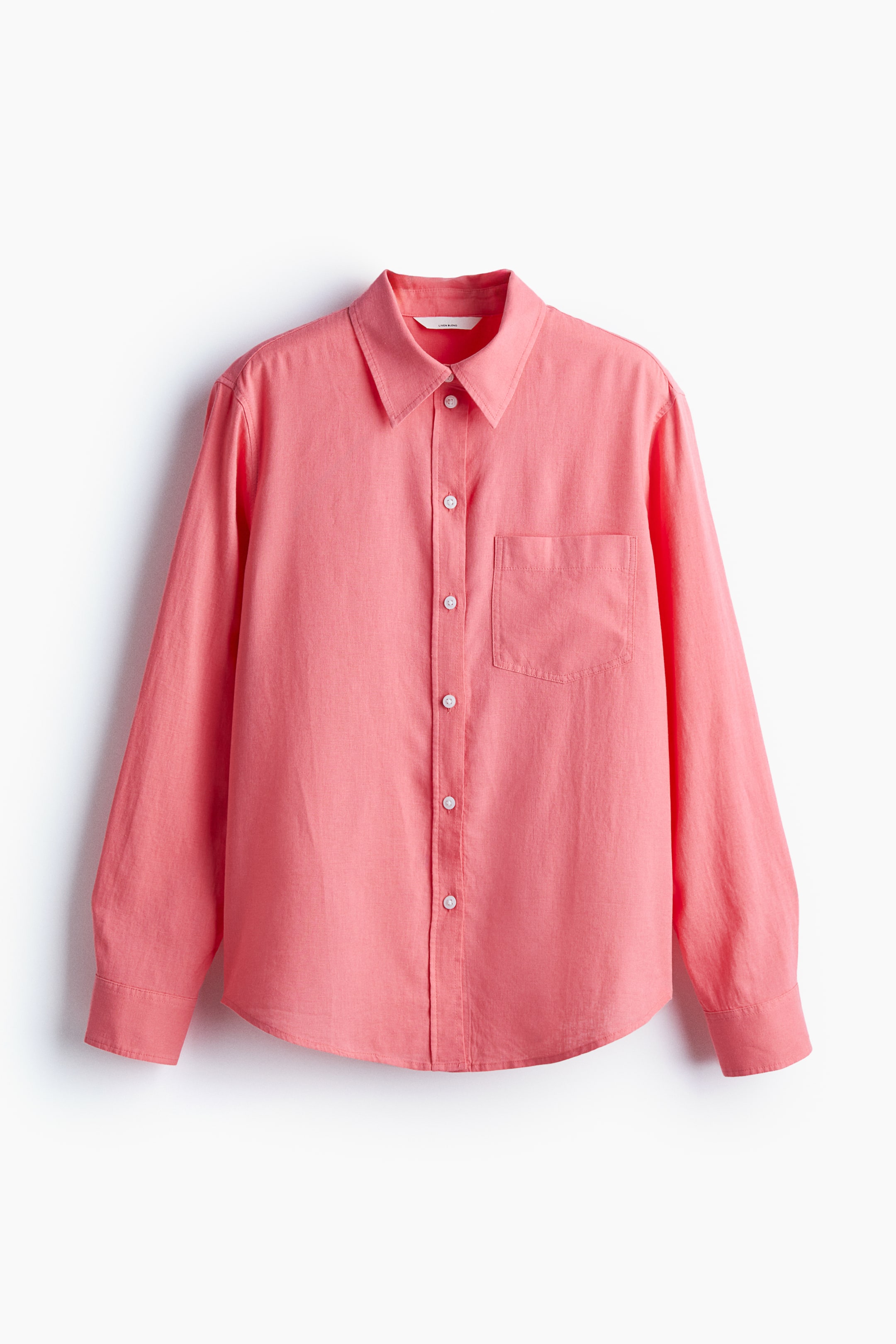 Linen-blend Shirt - Pink - Ladies | H&M US