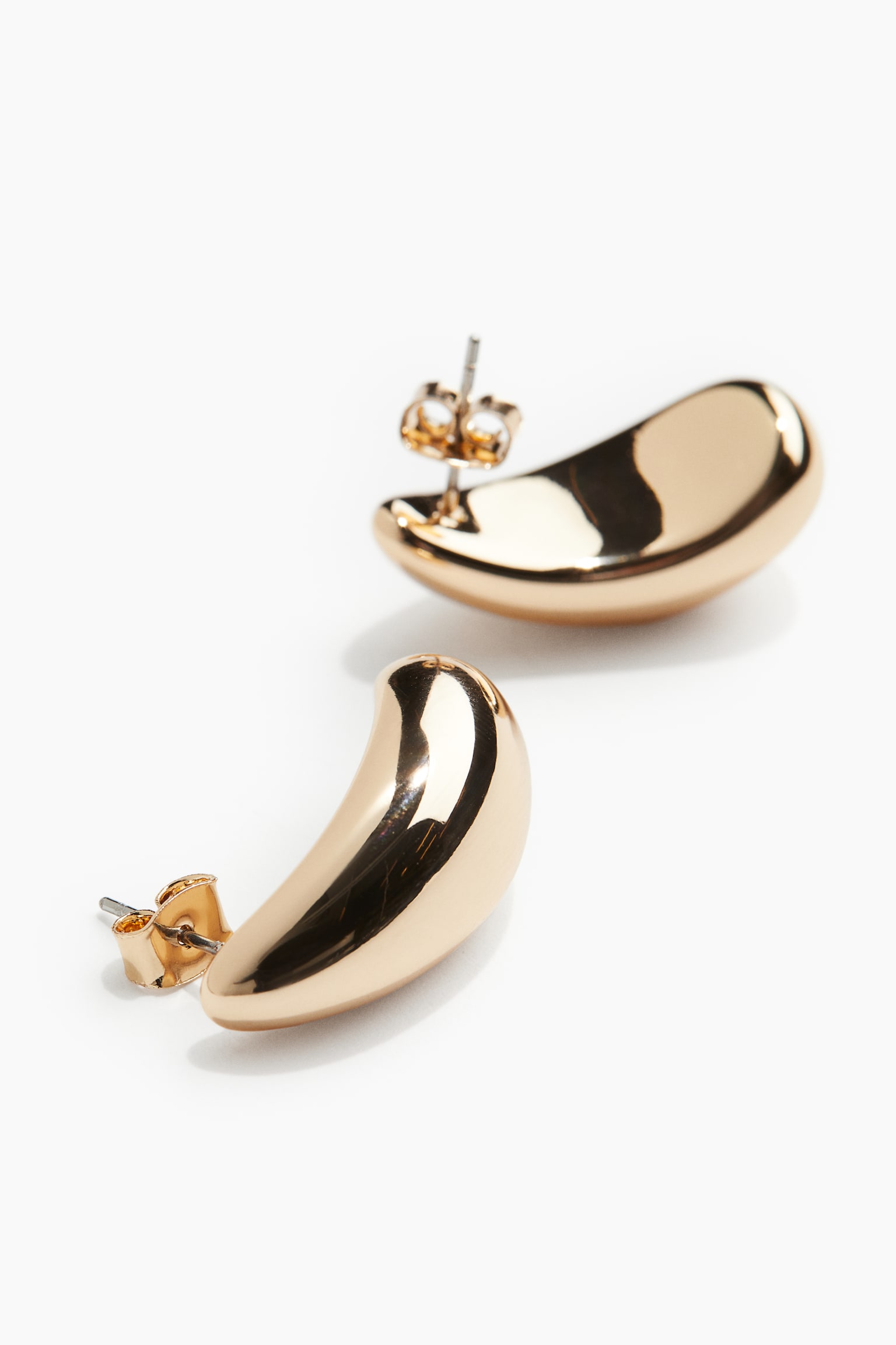 Dome earrings - Gold-coloured - 2