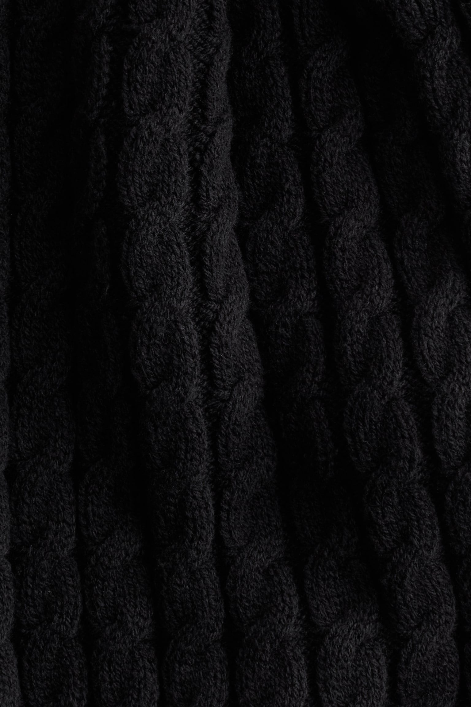 Áo cardigan dệt vặn thừng - Màu đen - 4