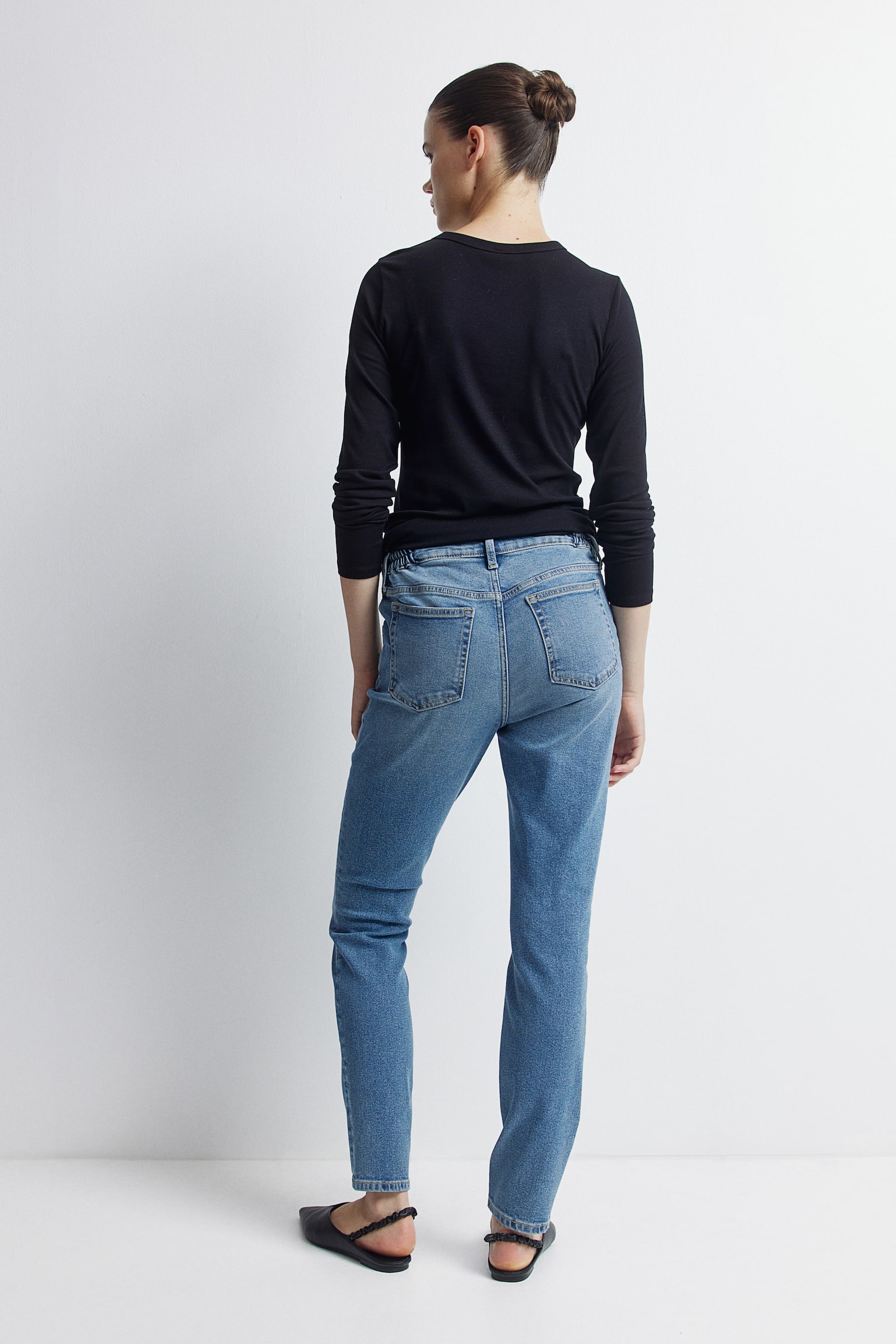 MAMA Before & After Slim Low Jeans - Light denim blue/Dark denim blue - 5