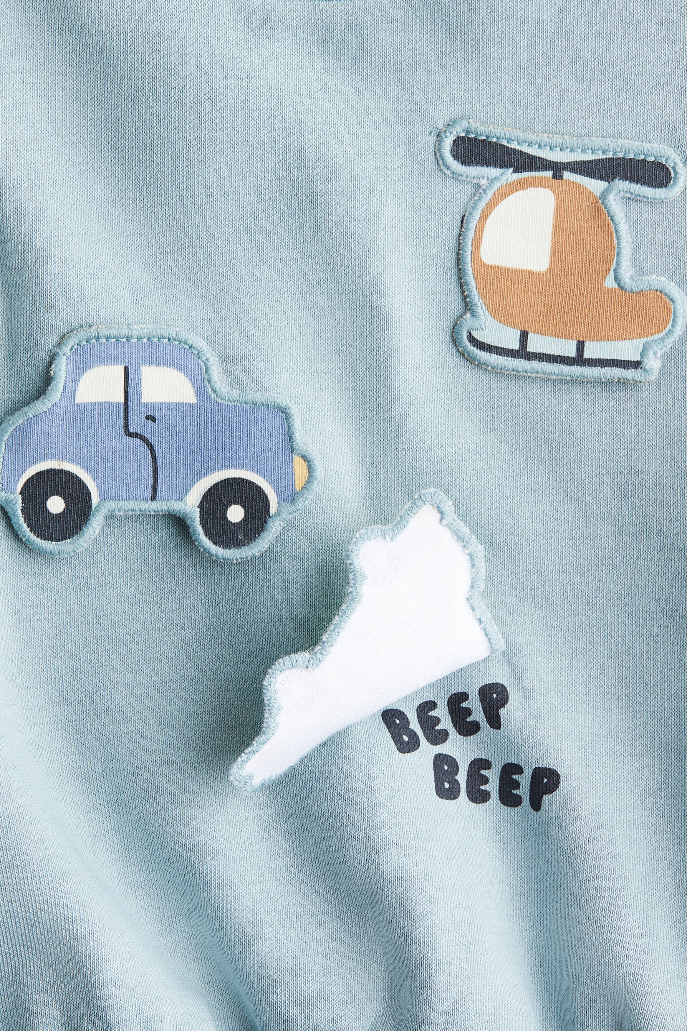 Motif-Detail Brushed-Inside Sweatshirt