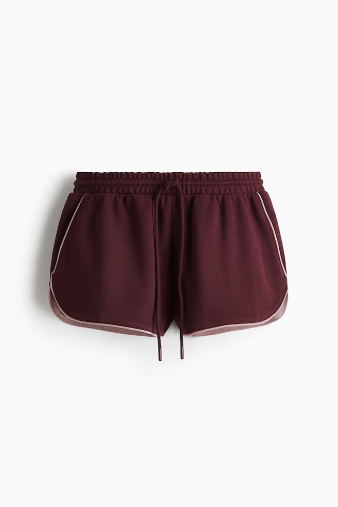 Drawstring sweatshorts - Burgundy - 1