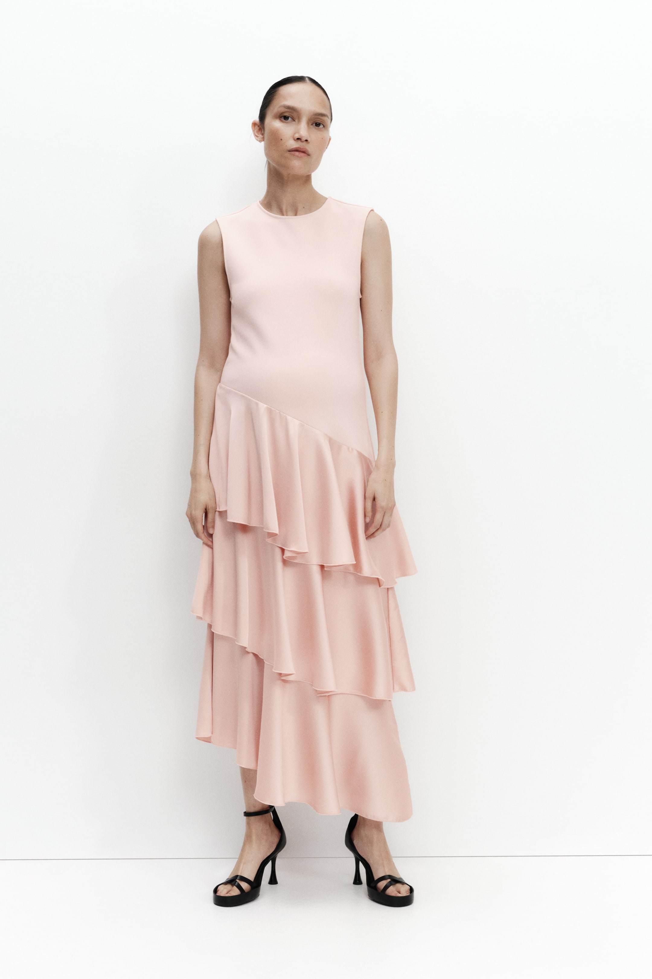 MAMA Ponte Dress with Satin Skirt