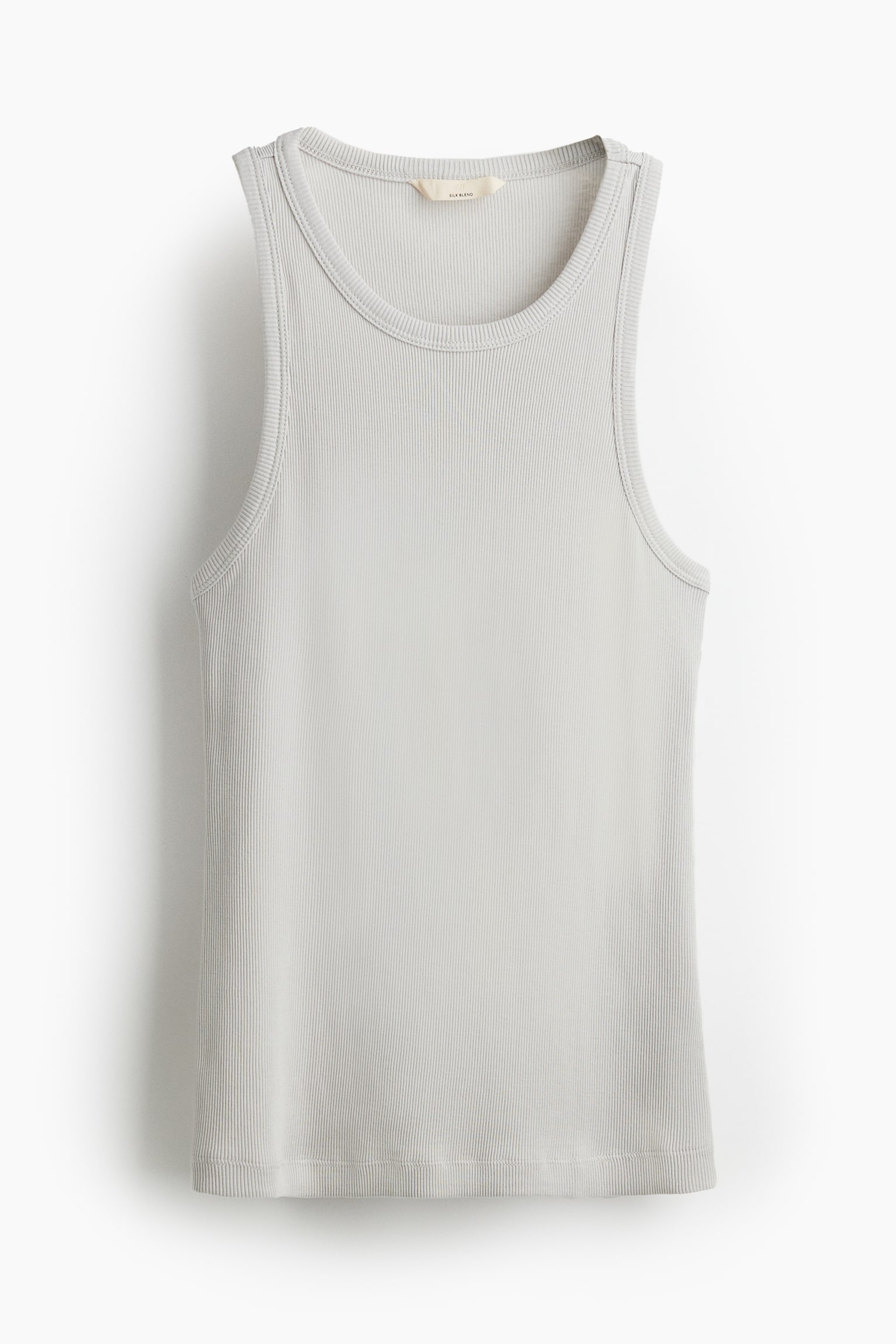 Silk-blend vest top - Light grey/Dark grey/Light beige/White/Orange/Black - 1