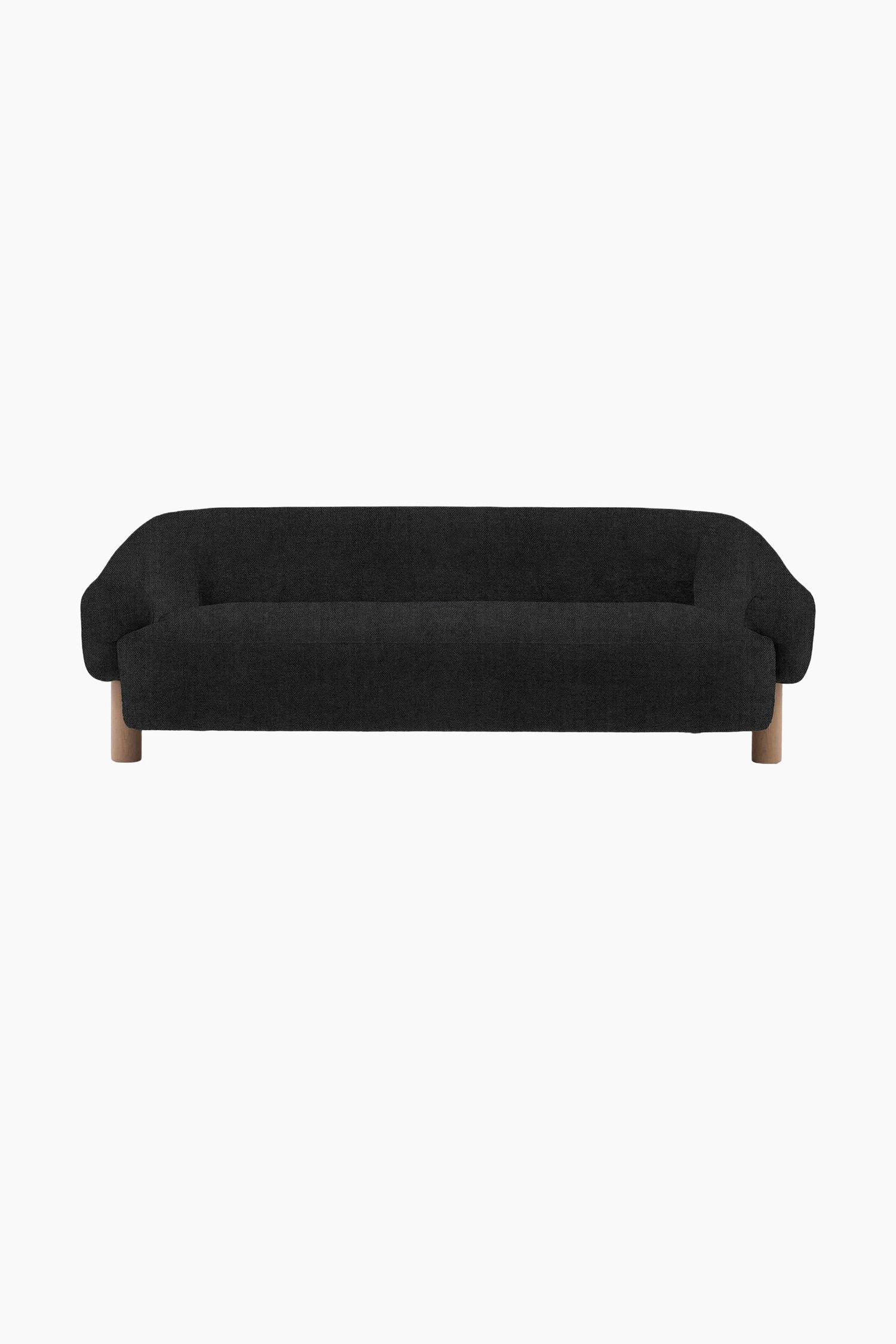 Wooden Leg Sofa 3 Seater - Grey