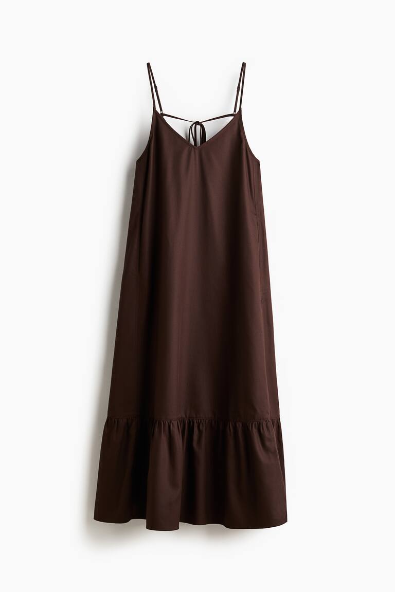 Aラインキャミワンピース - ダークブラウン - レディース | H&M JP