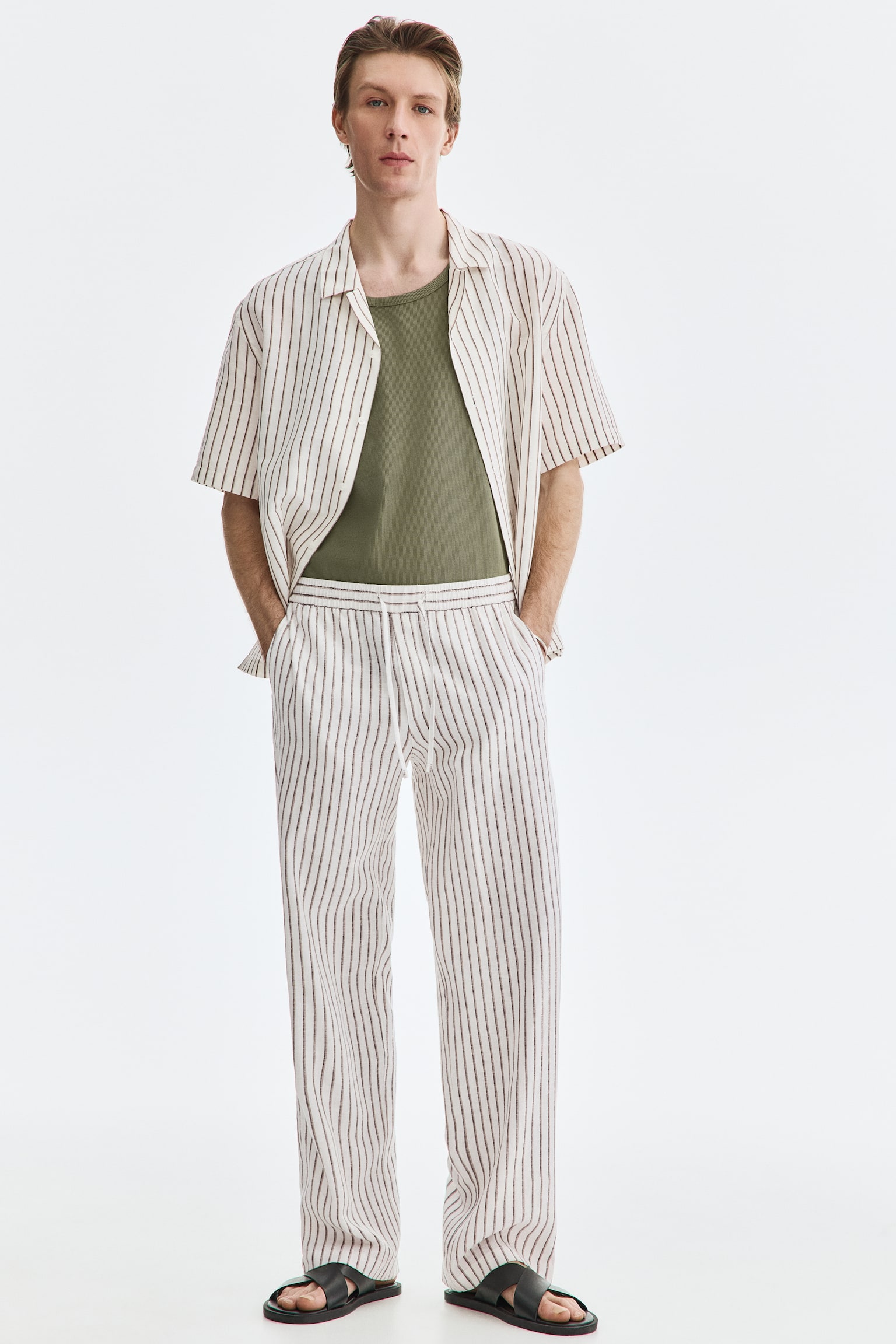 Relaxed Fit Linen-blend trousers - 1