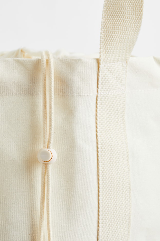Cotton twill laundry bag - White/Black  - 2