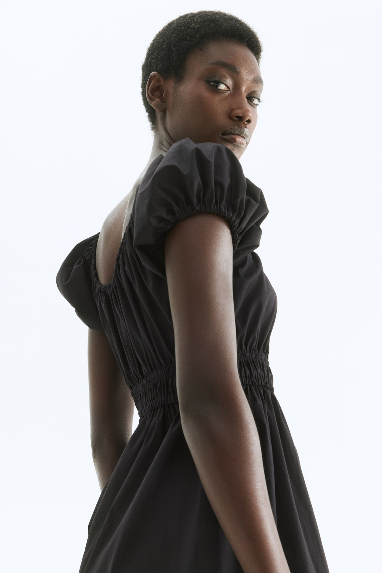 Off-the-Shoulder Poplin Dress - image 4