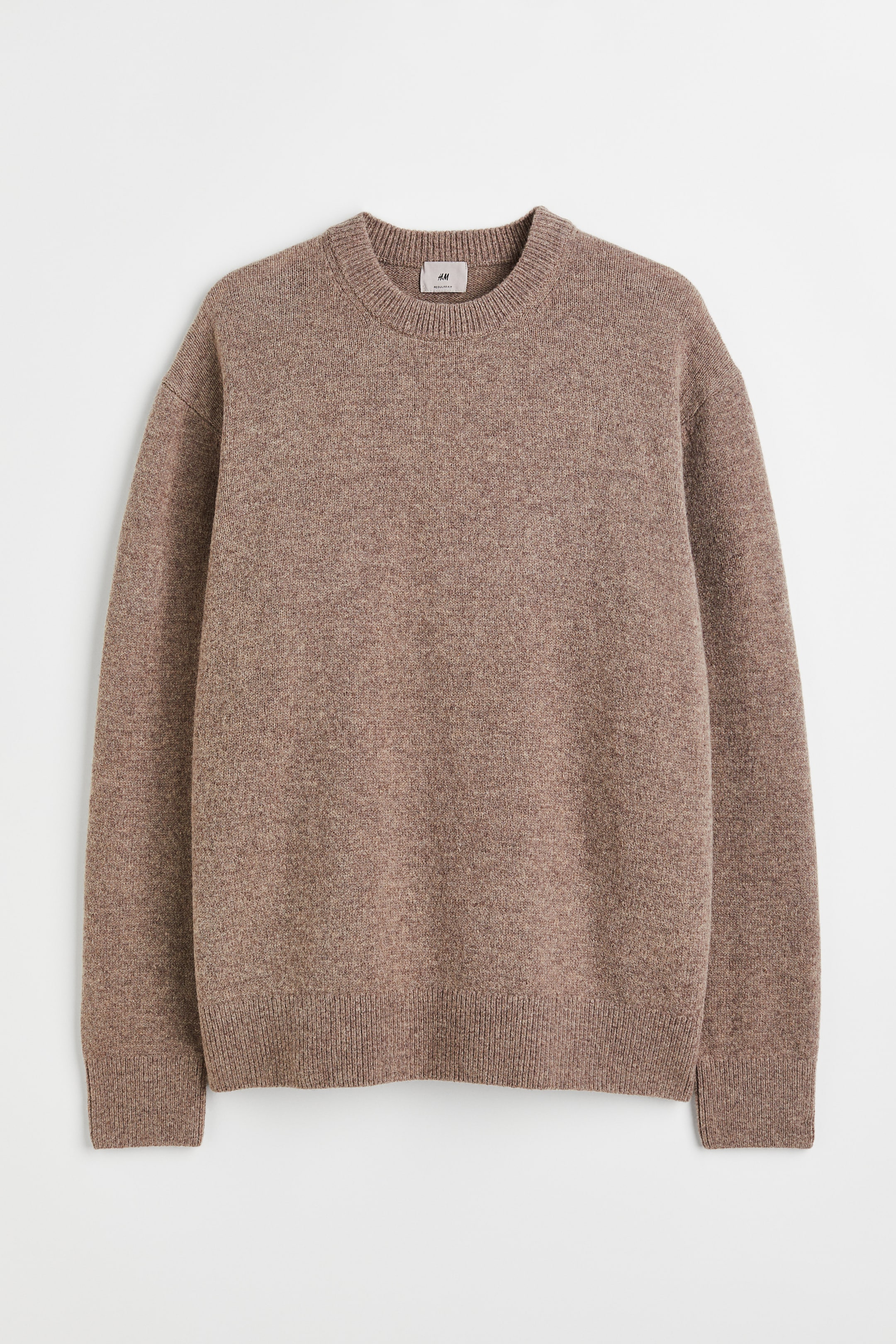 Brown Wollpullover H&m Wollpullover Regular Fit Beigemeliert