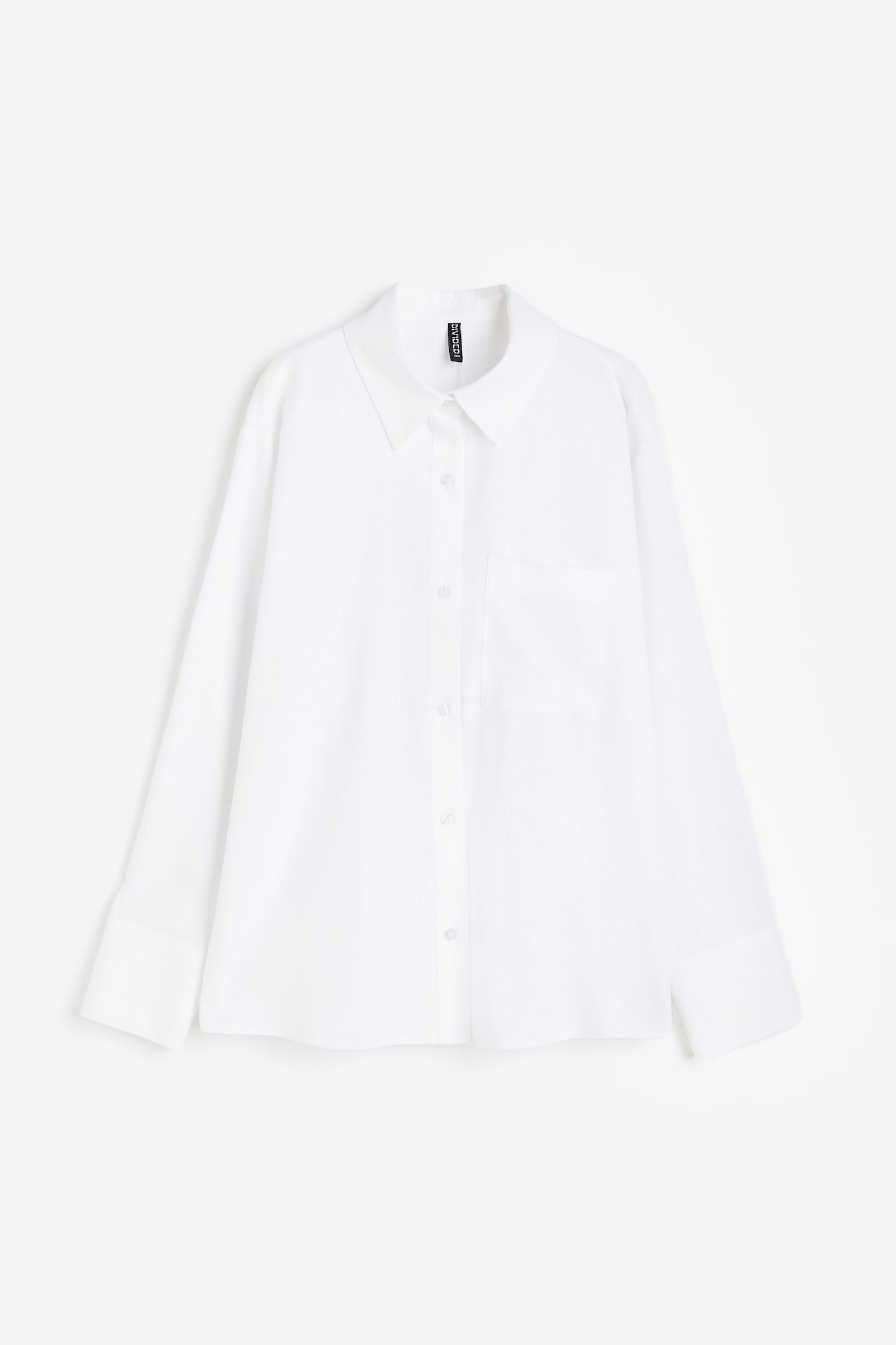 Женская рубашка H&M Linen-blend, цвет: Белый — фото 1