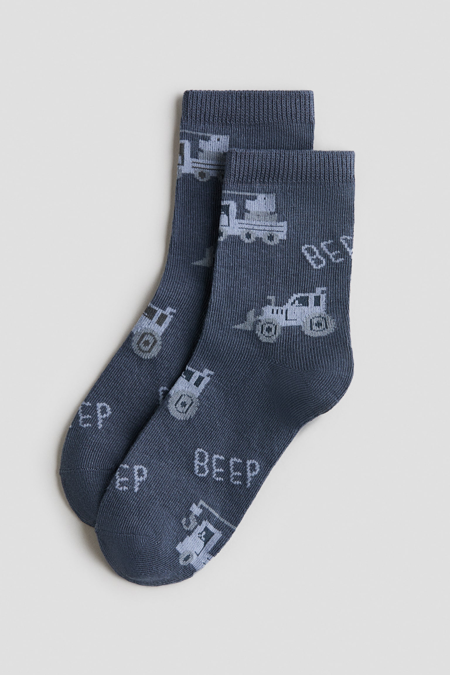 7-pack socks - Light grey marl/Vehicles/Blue/Footballs/Grey/Cars/White/Dachshund - 2