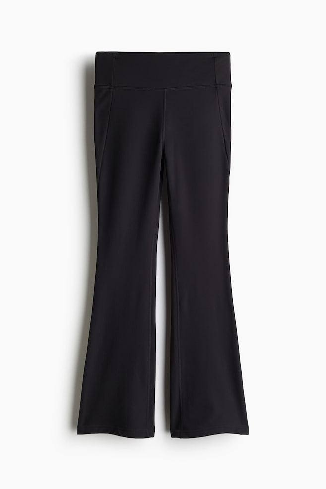 Warme flared sportlegging - Zwart - 1