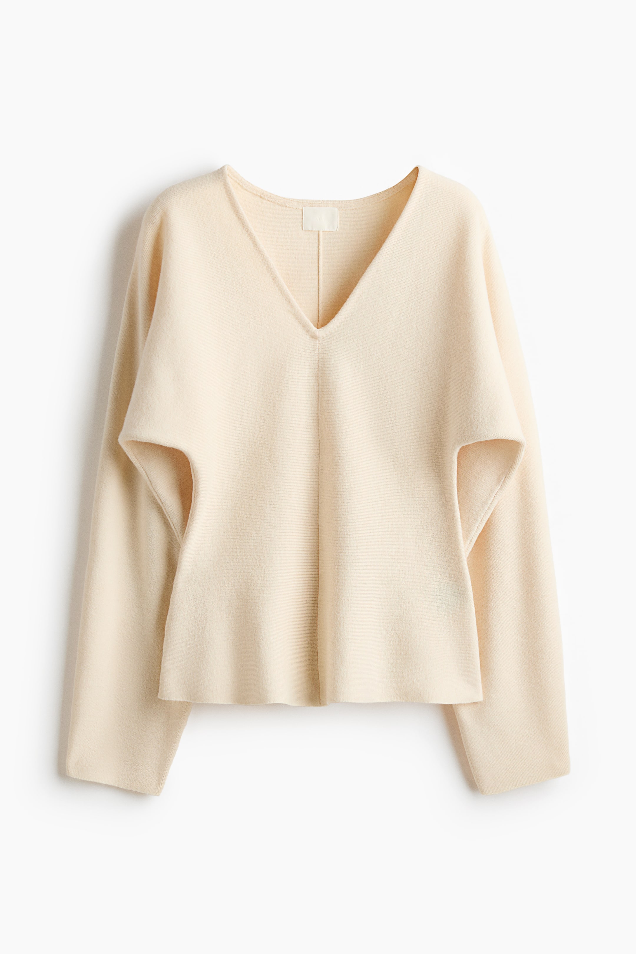 View larger image: Knitted V-neck top - Light beige - Ladies | H&M IN 5